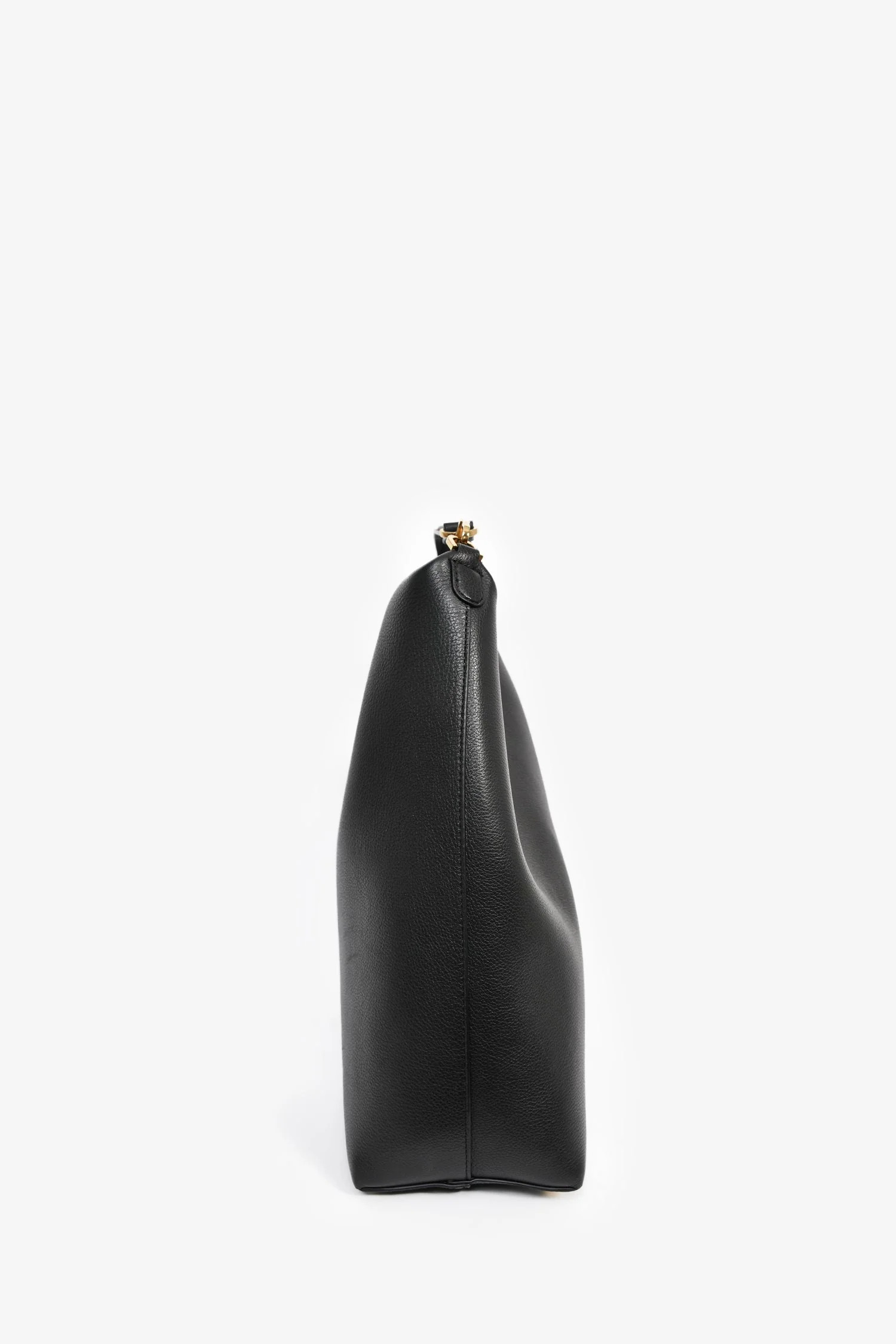 Toteme Black Leather Oversized Logo Shoulder Bag - Image 4