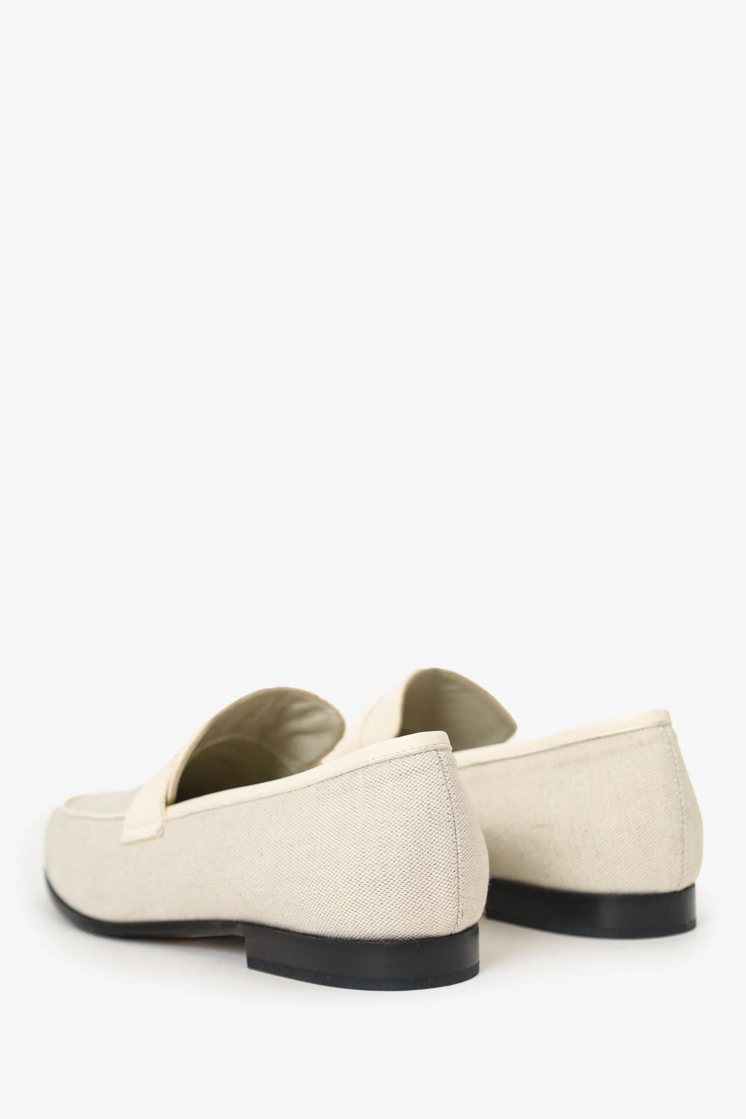 Toteme White Canvas Loafers Size 40 - Image 4