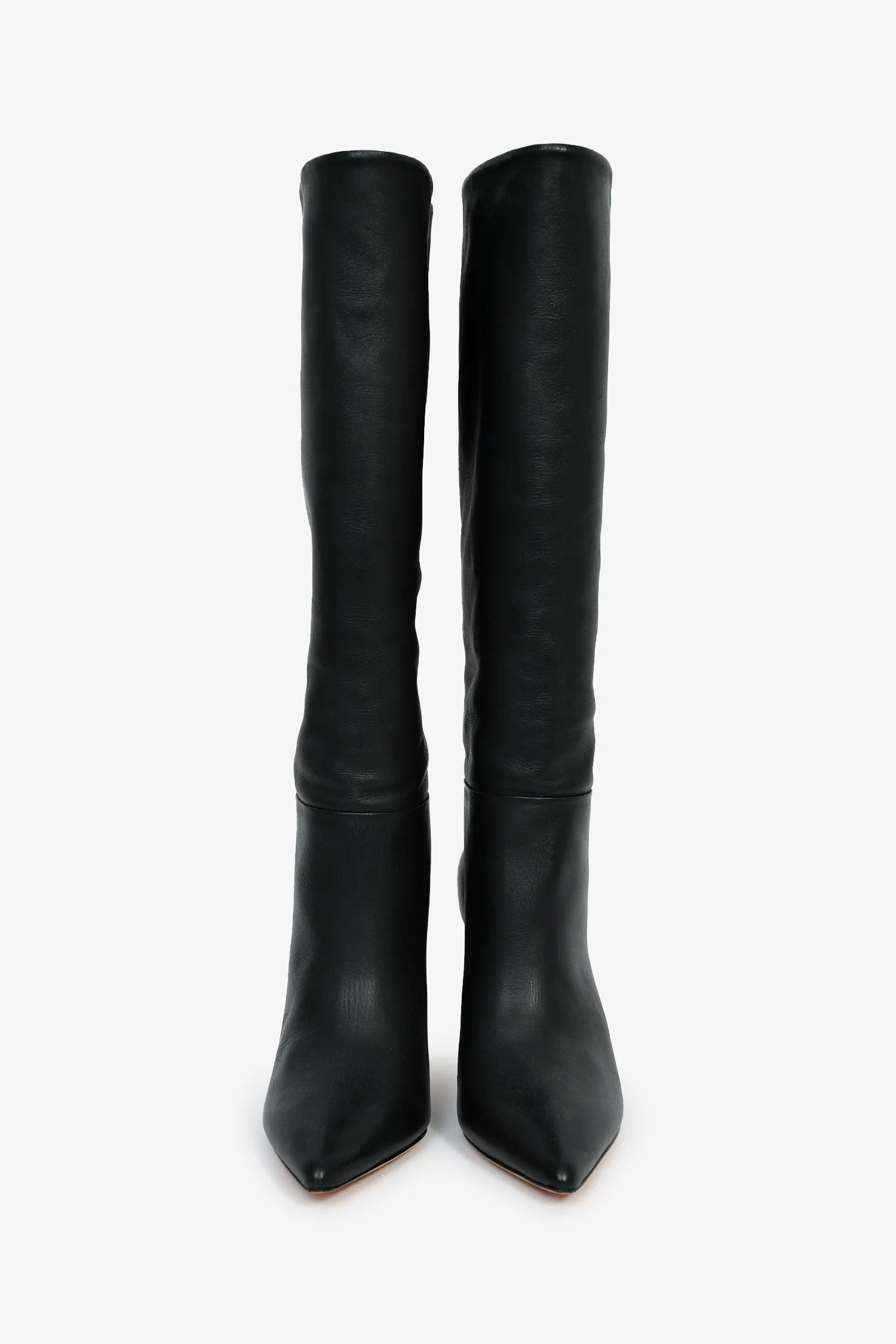 Ulla Johnson Black Leather Whip Stitch Trim Boots Size 35 - Image 3