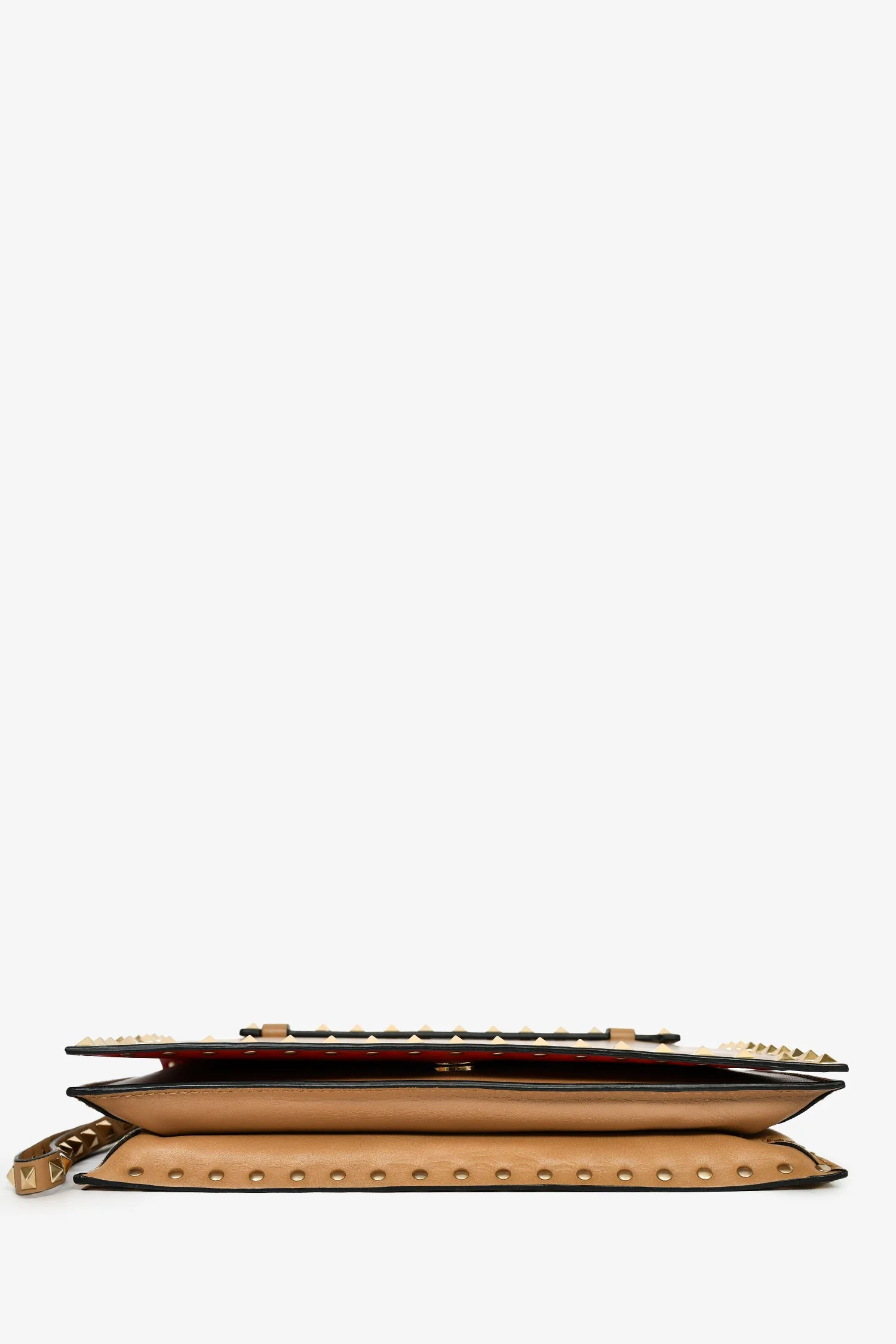 Valentino Beige Leather Rockstud Clutch - Image 5