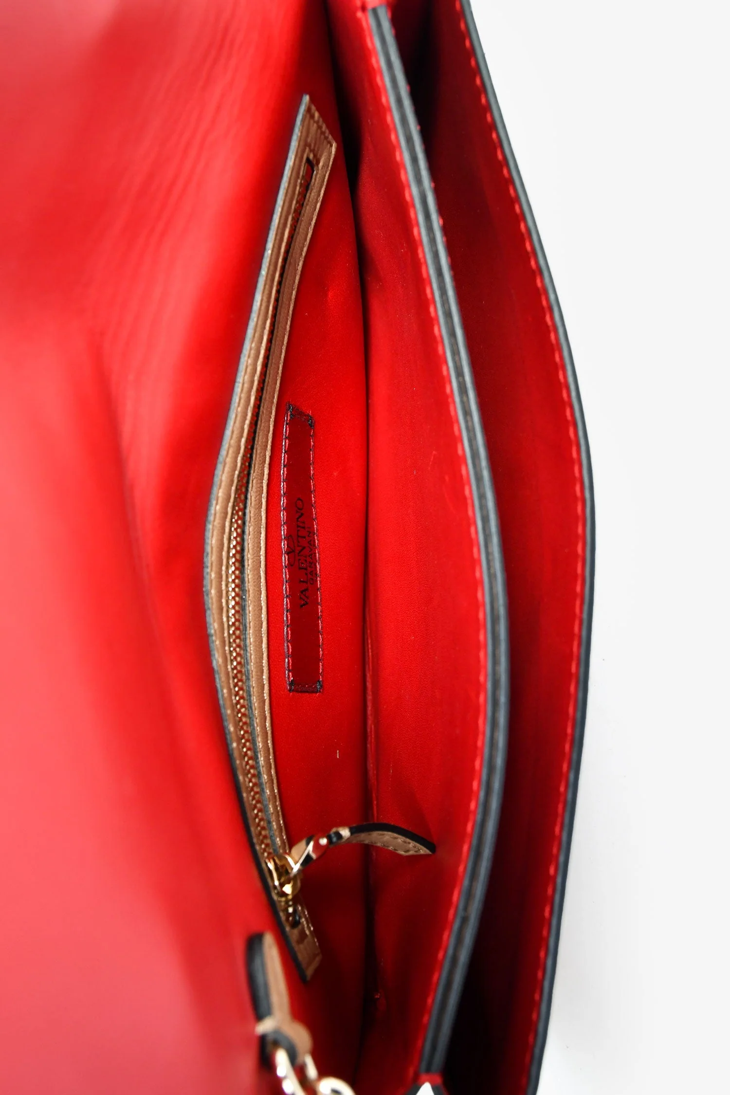 Valentino Beige Leather Rockstud Clutch - Image 6
