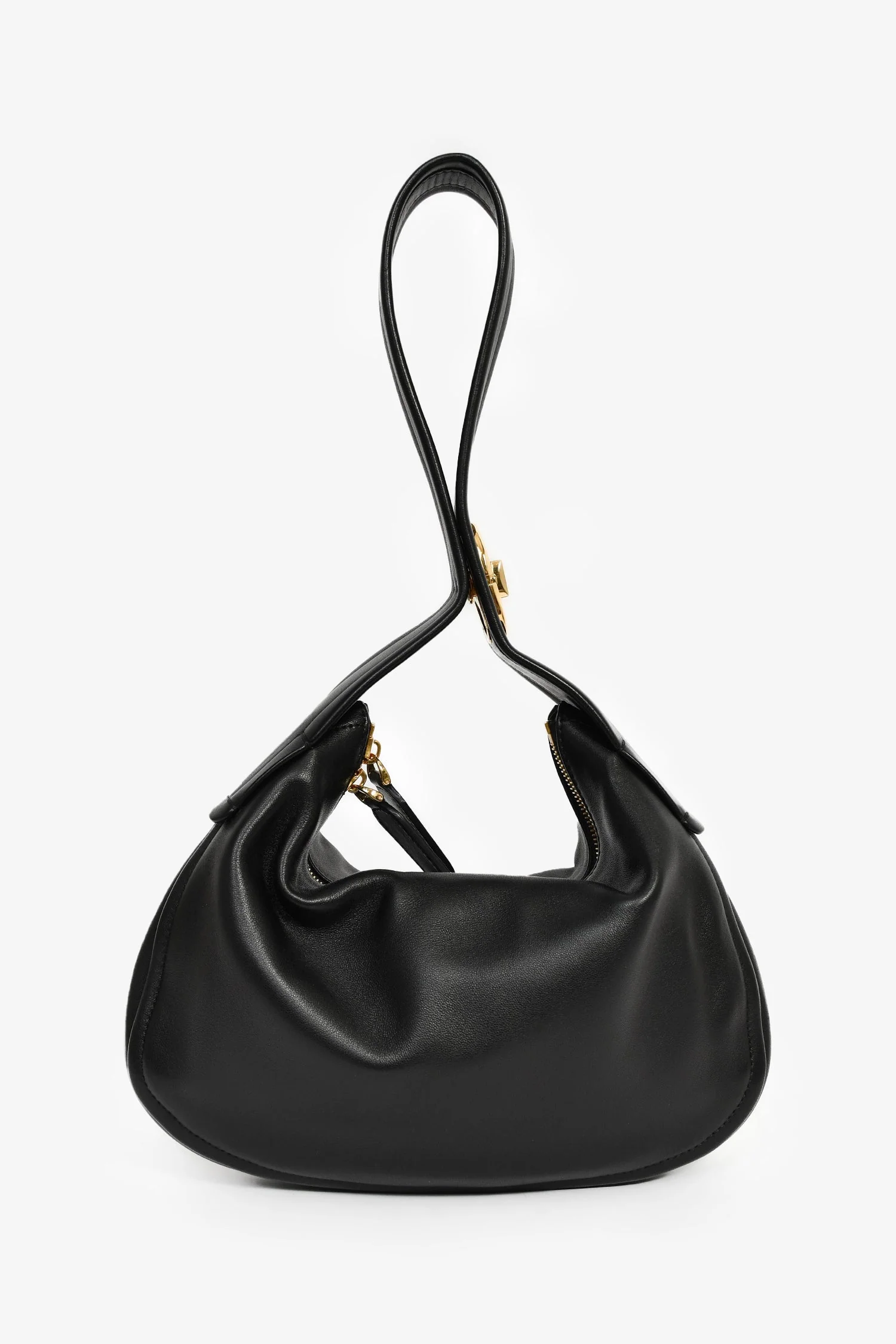 Valentino Black Leather 'Go-Hobo' Small Shoulder Bag - Image 2