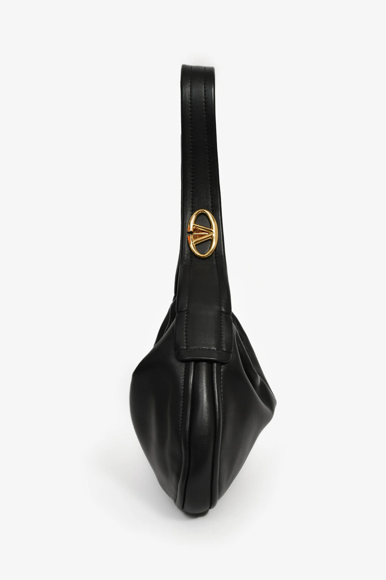Valentino Black Leather 'Go-Hobo' Small Shoulder Bag - Image 3