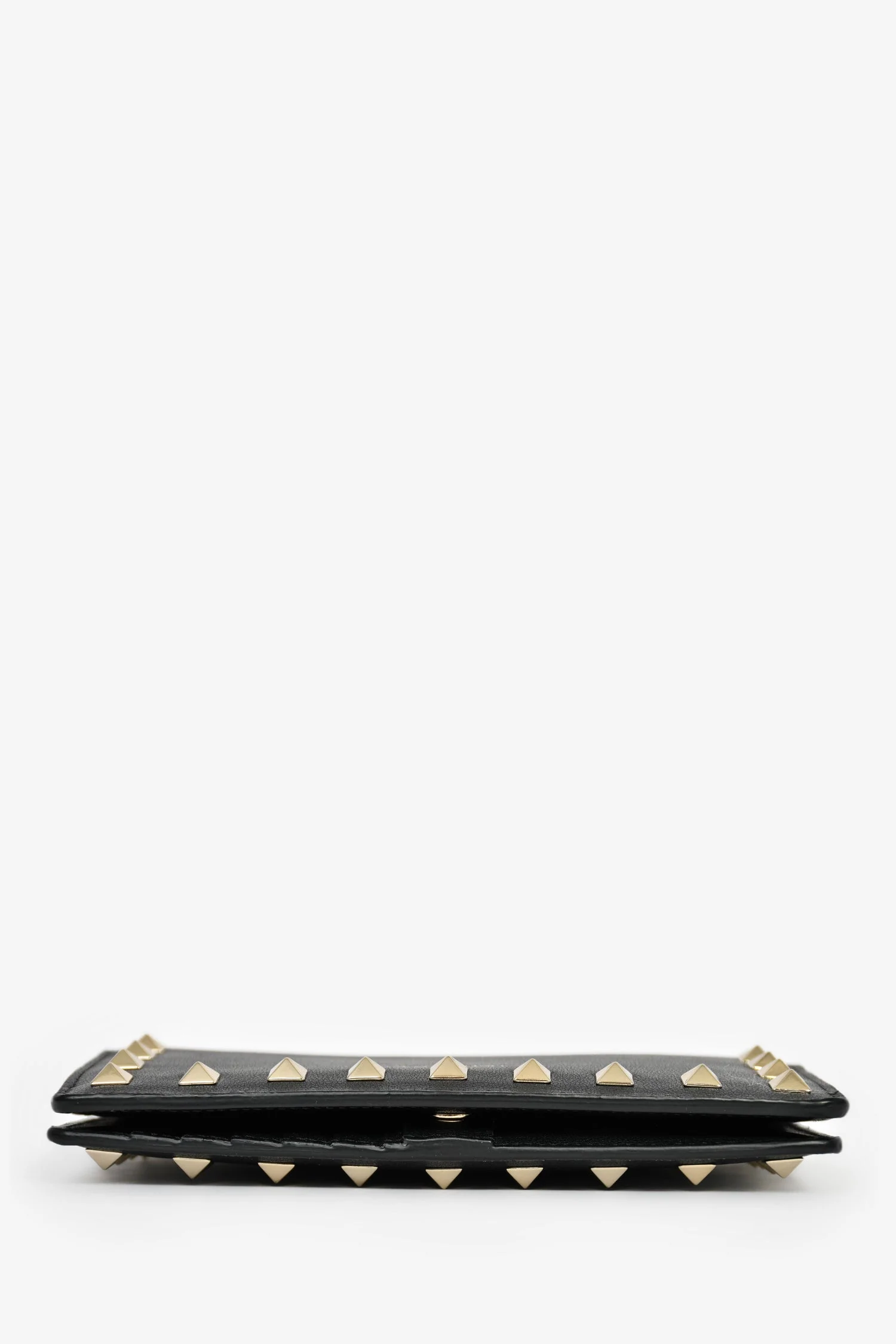Valentino Black Leather Rockstud Small Wallet with Removable Pouch - Image 5