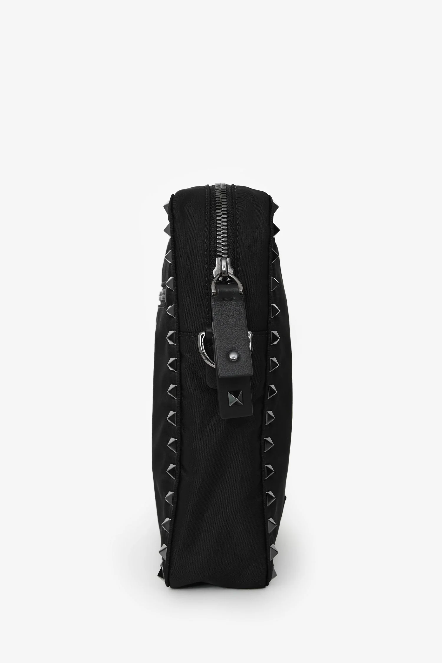 Valentino Black Nylon Rockstud Messenger Bag - Image 3