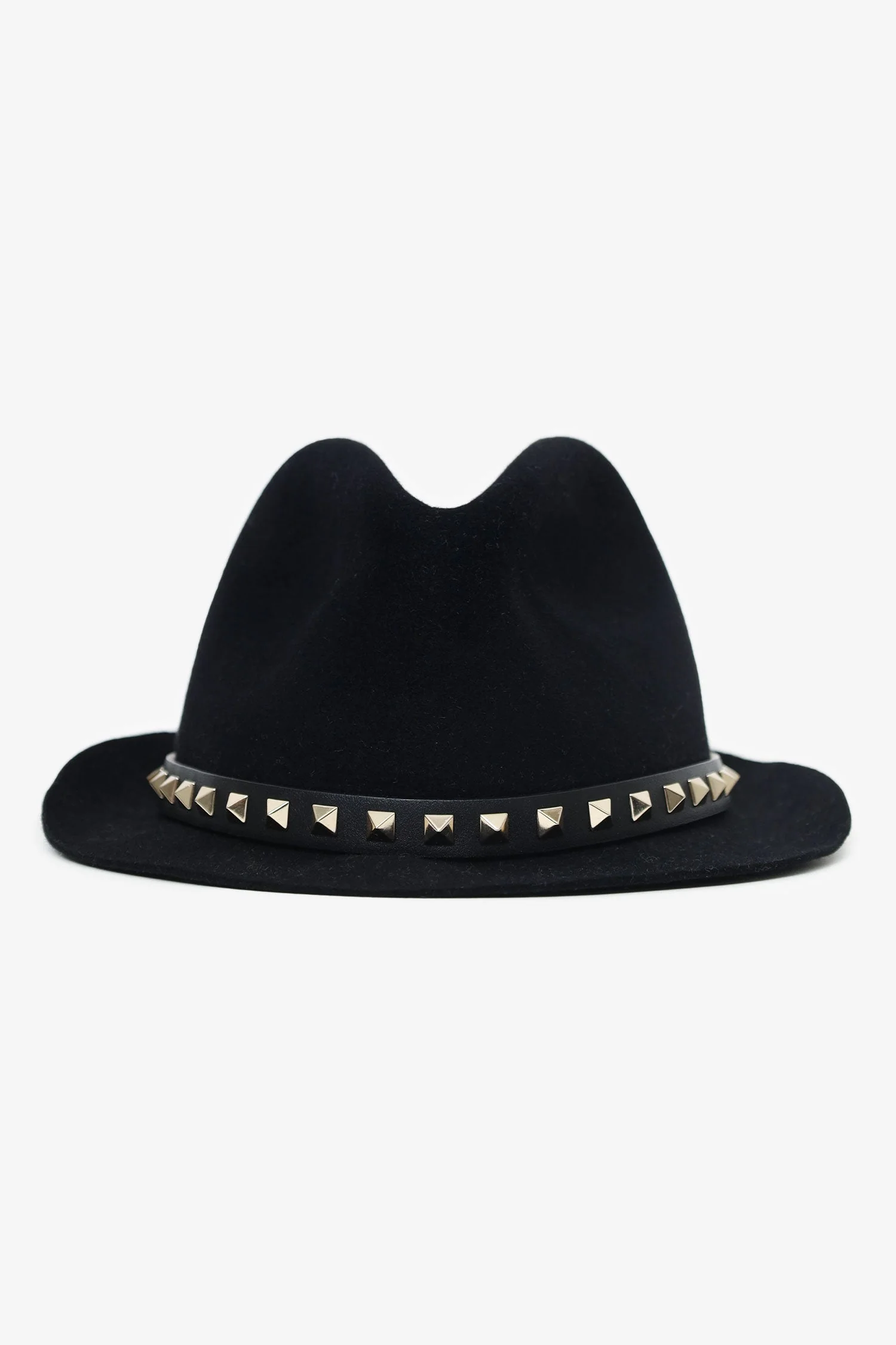 Valentino Black Wool Rock-stud Fedora size M - Image 2