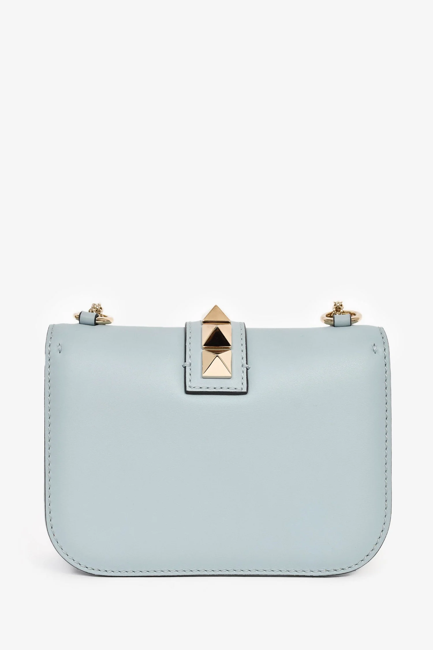 Valentino Blue Leather Roman Stud Shoulder Bag - Image 2