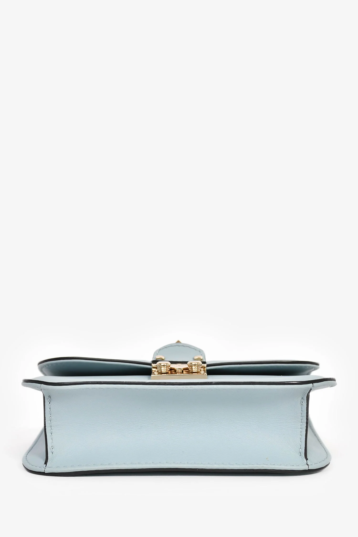 Valentino Blue Leather Roman Stud Shoulder Bag - Image 5