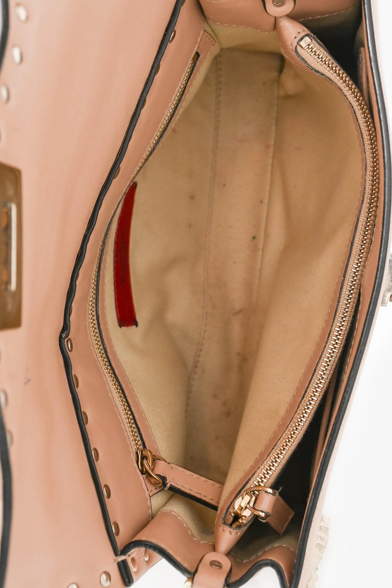 Valentino Blush Leather Rockstud Top Handle Bag (As Is) - Image 6