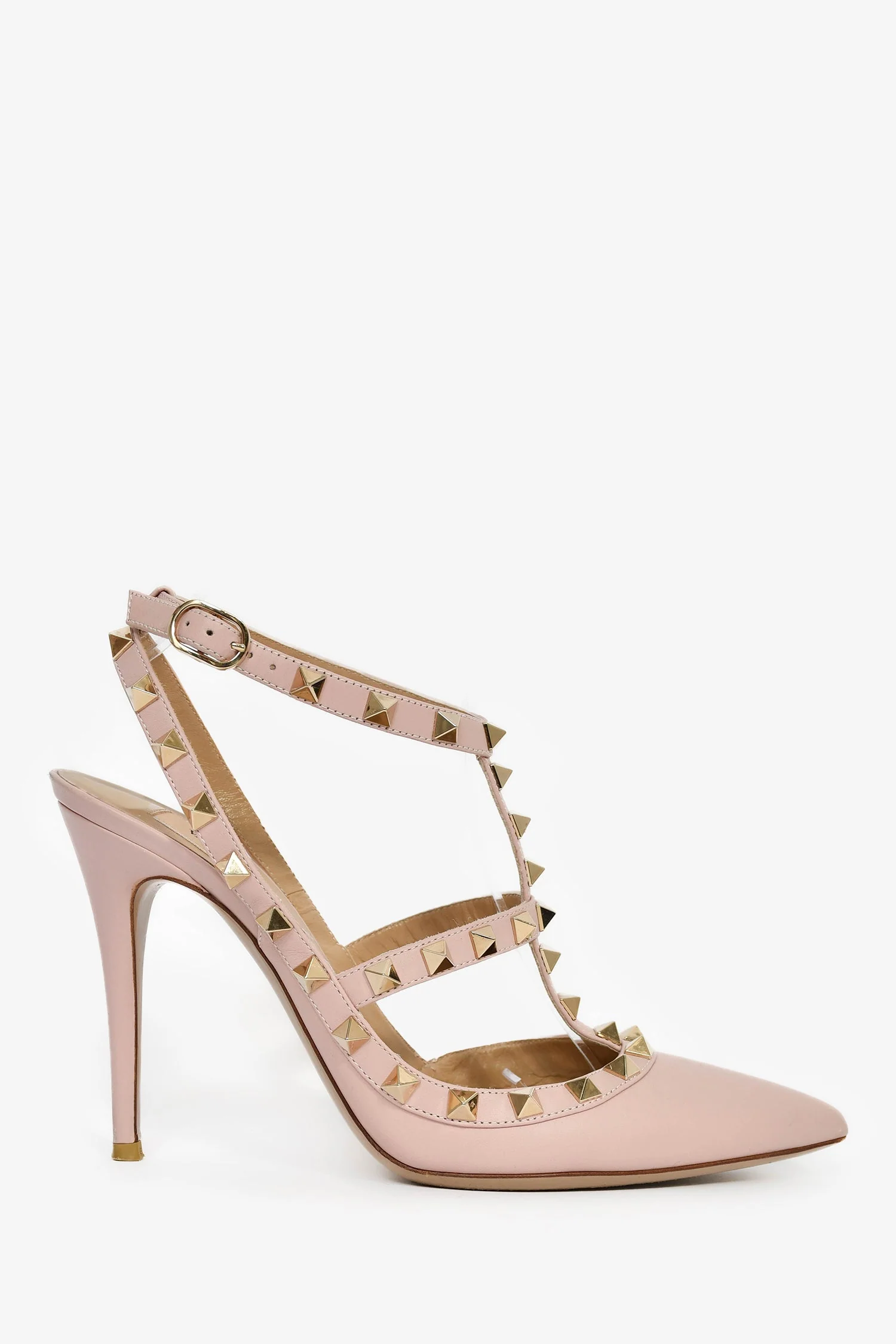Valentino Blush Pink Cage Rockstud Heels Size 38