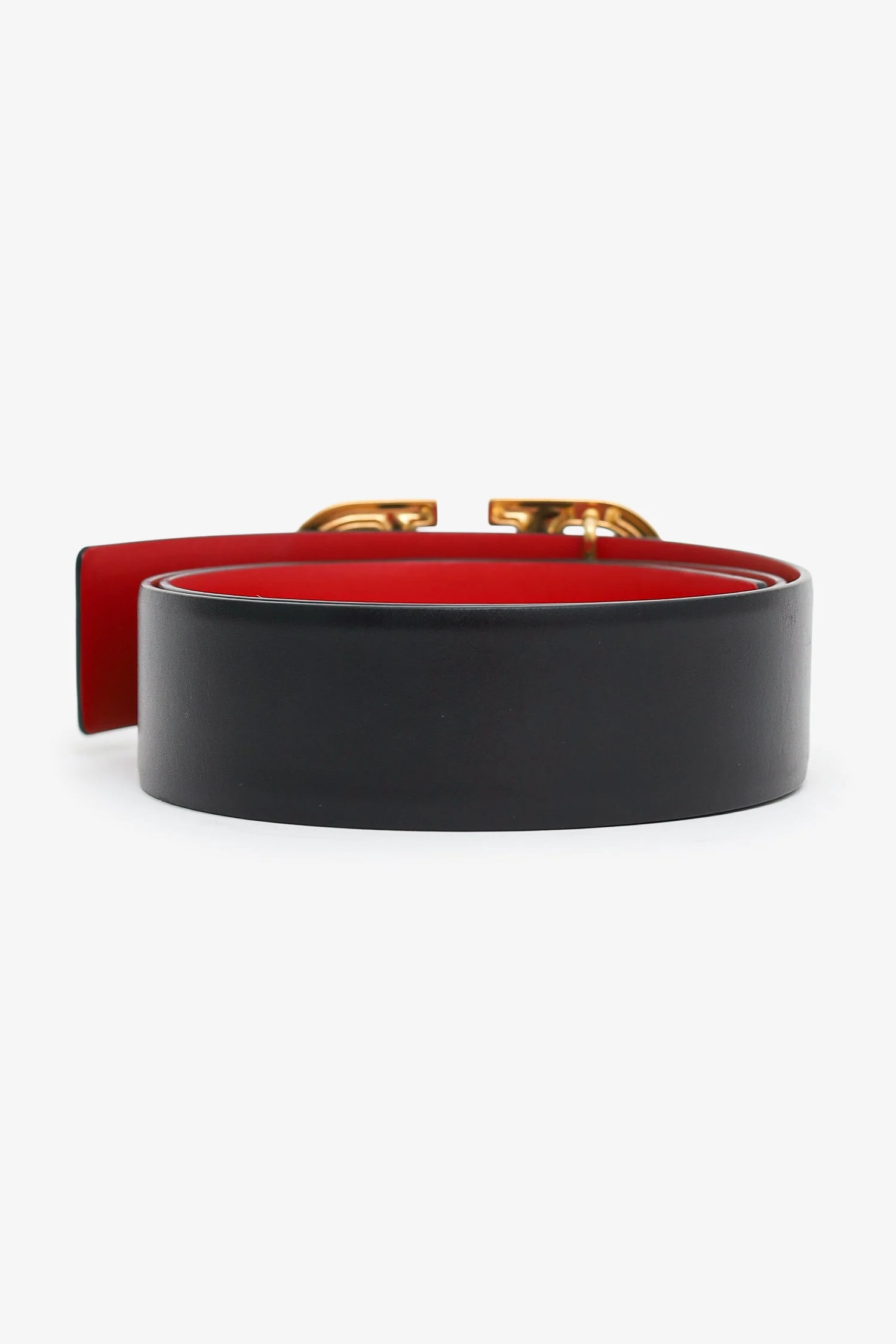 Valentino Garavani Black/Red VLogo Signature Reversible Belt - Image 4