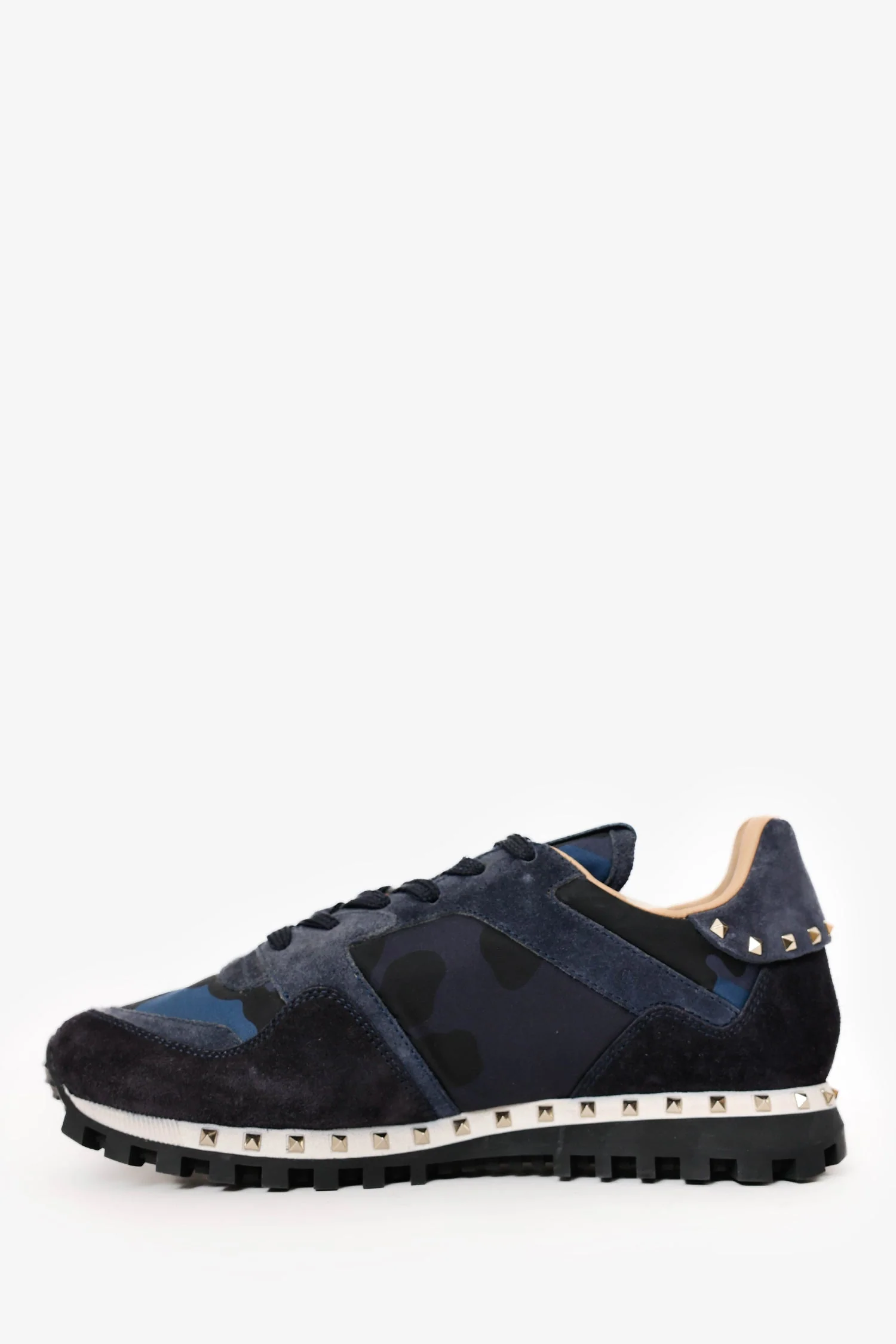 Valentino Garavani Blue Camouflage Rockstud Sneakers Size 39.5 Mens - Image 5