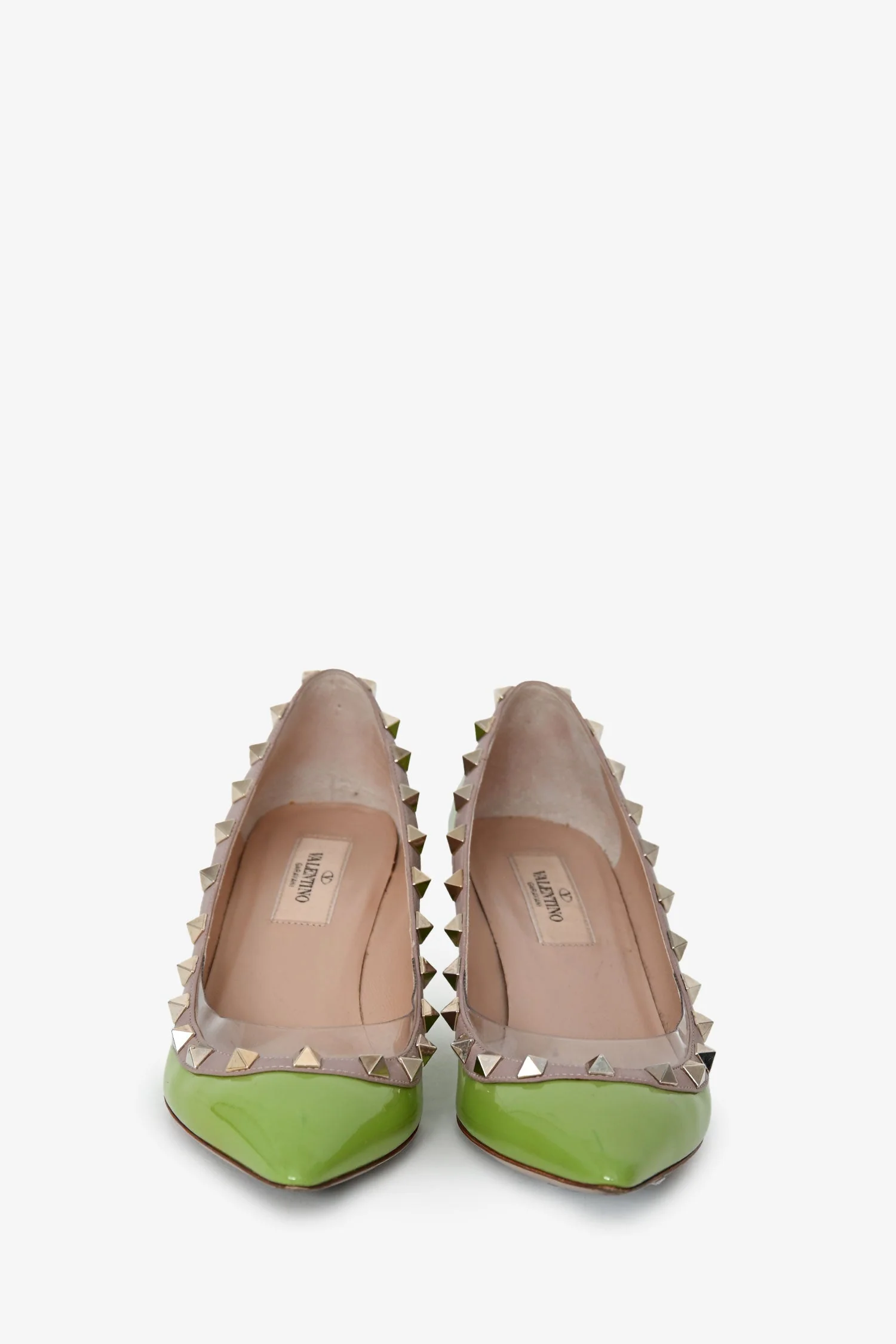 Valentino Green Patent Leather Rockstud Heels Size 35.5 - Image 3