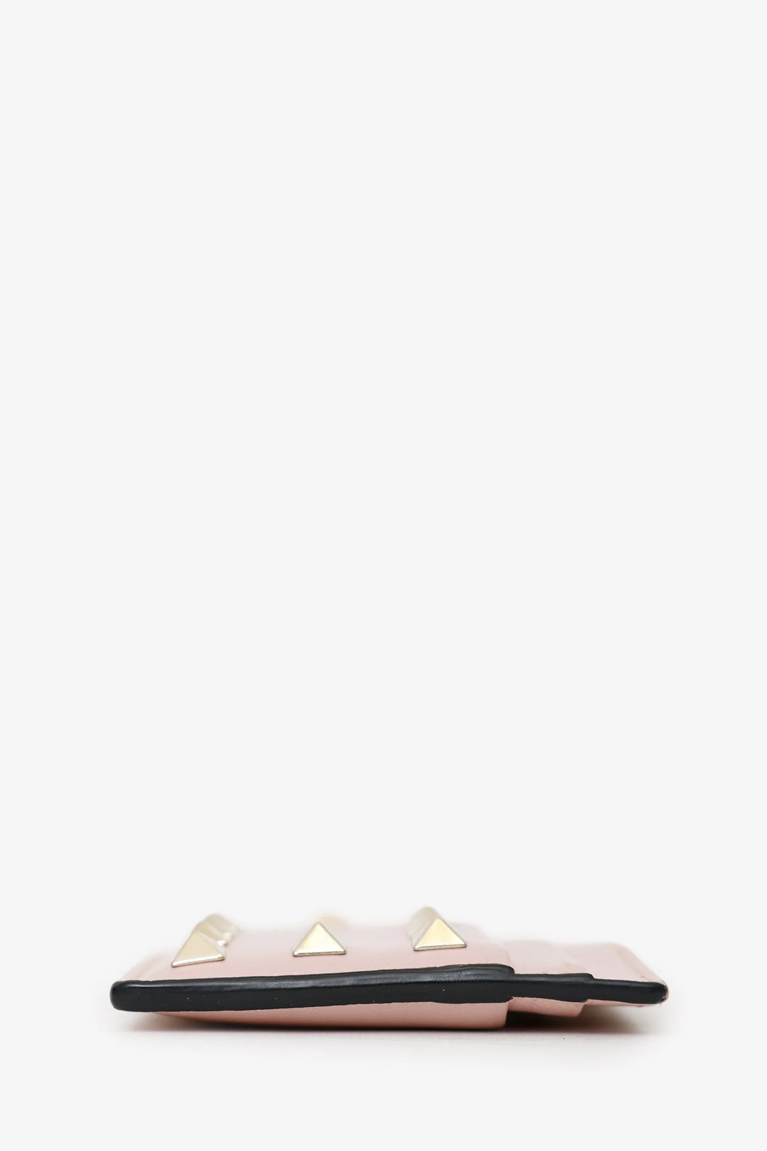 Valentino Pink Leather Rockstud Card Case - Image 3
