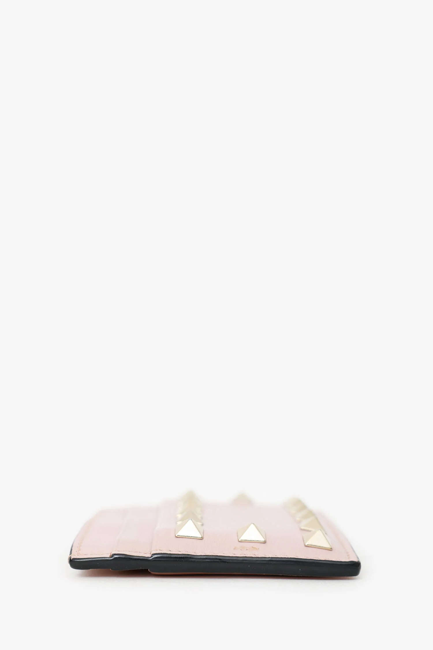 Valentino Pink Leather Rockstud Card Case - Image 4