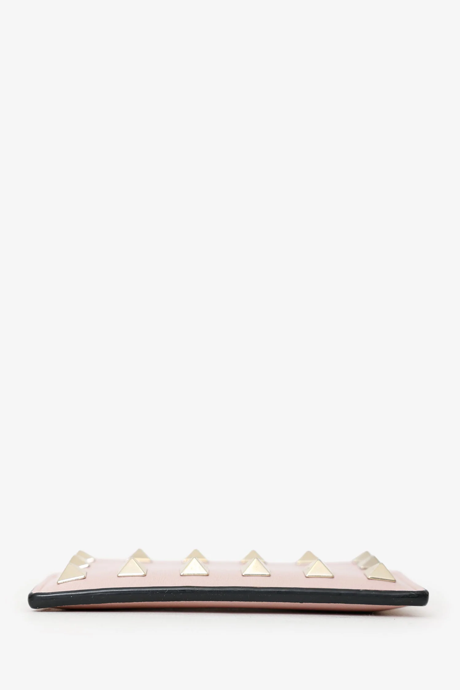 Valentino Pink Leather Rockstud Card Case - Image 5