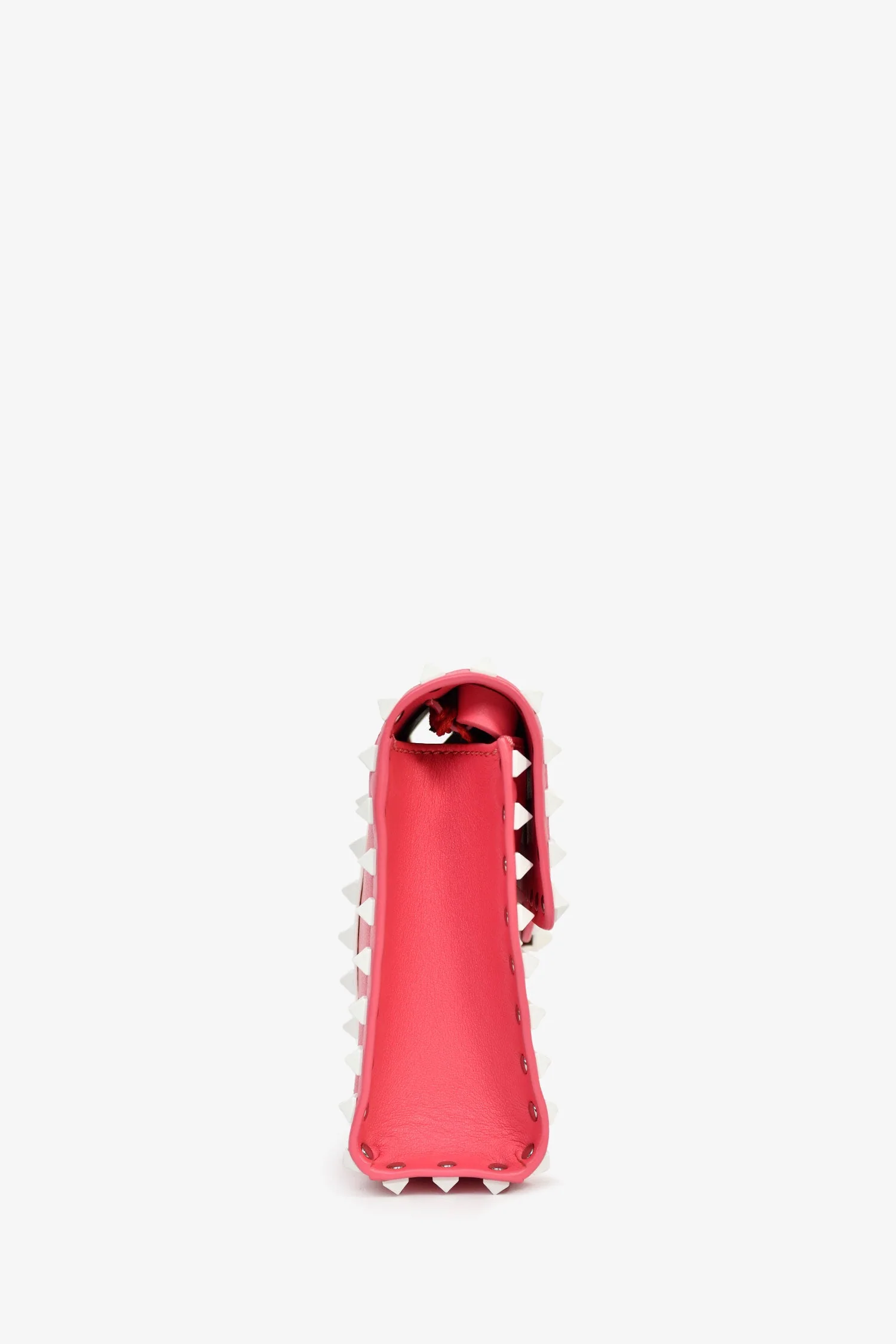 Valentino Pink/White Calfskin Rockstud Shoulder Bag - Image 3