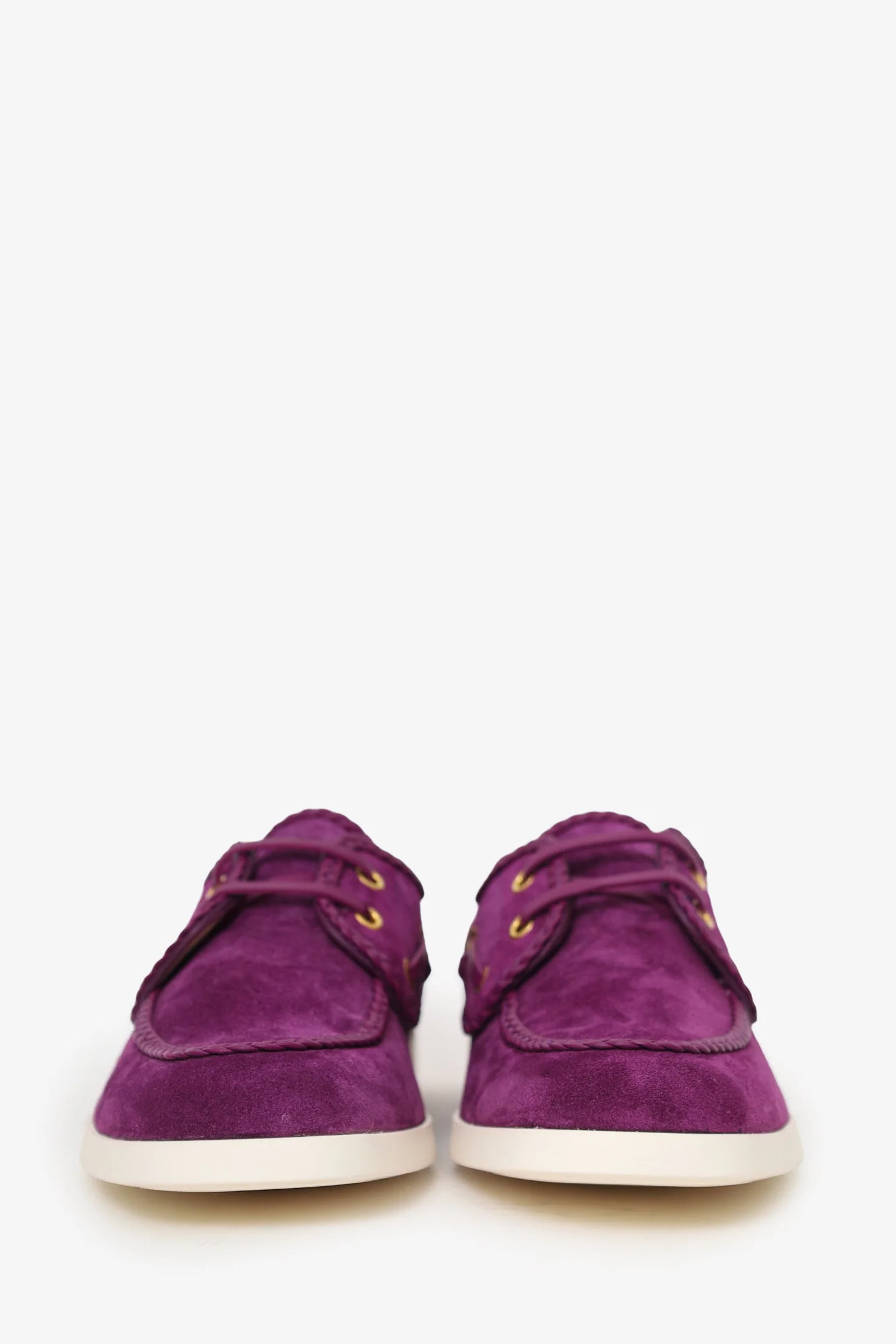 Valentino Purple Suede Palm Avenue Boat Shoes Size 38 - Image 3