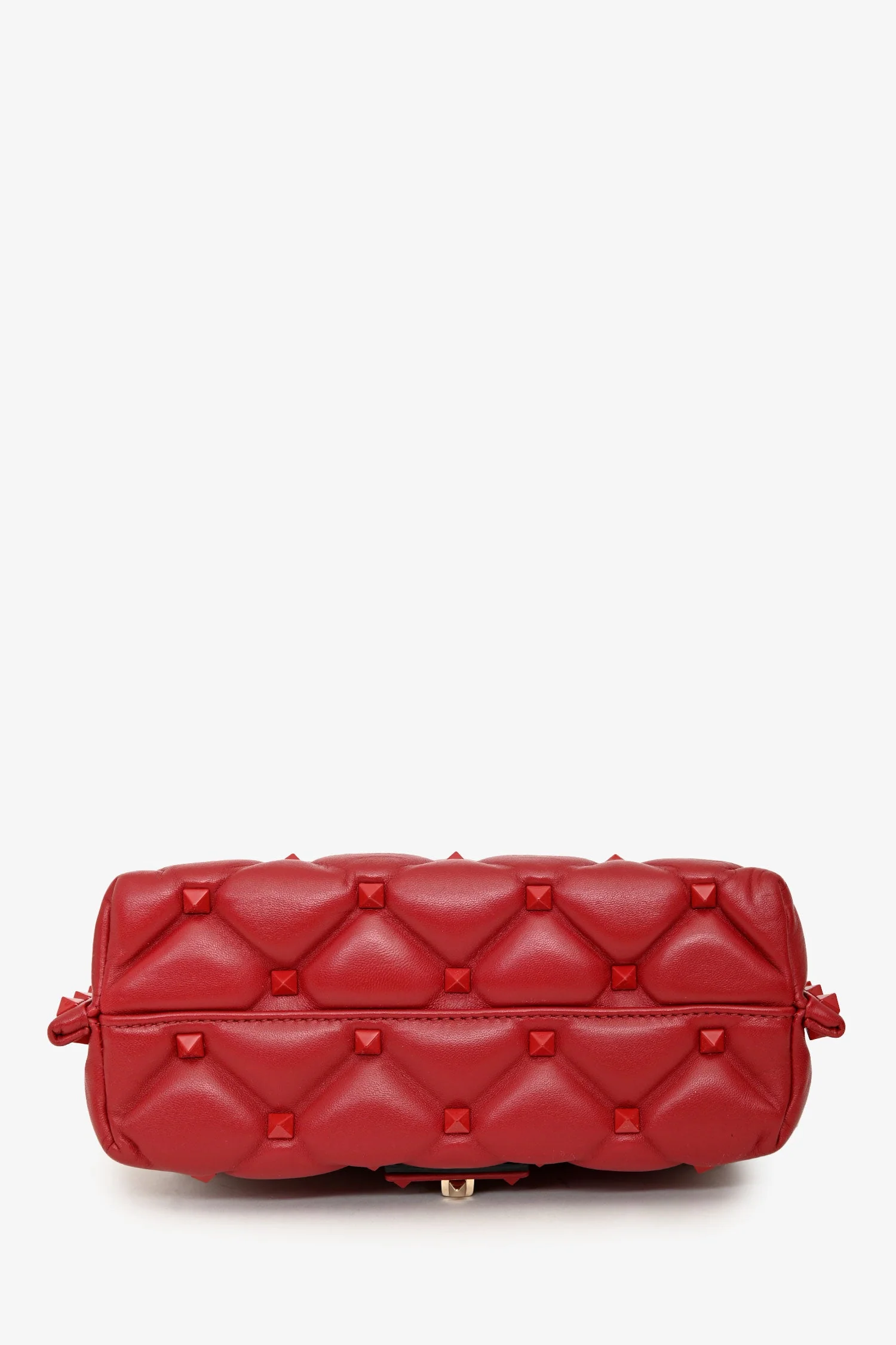 Valentino Red Quilted Leather Medium Candystud Top Handle Crossbody Bag - Image 5