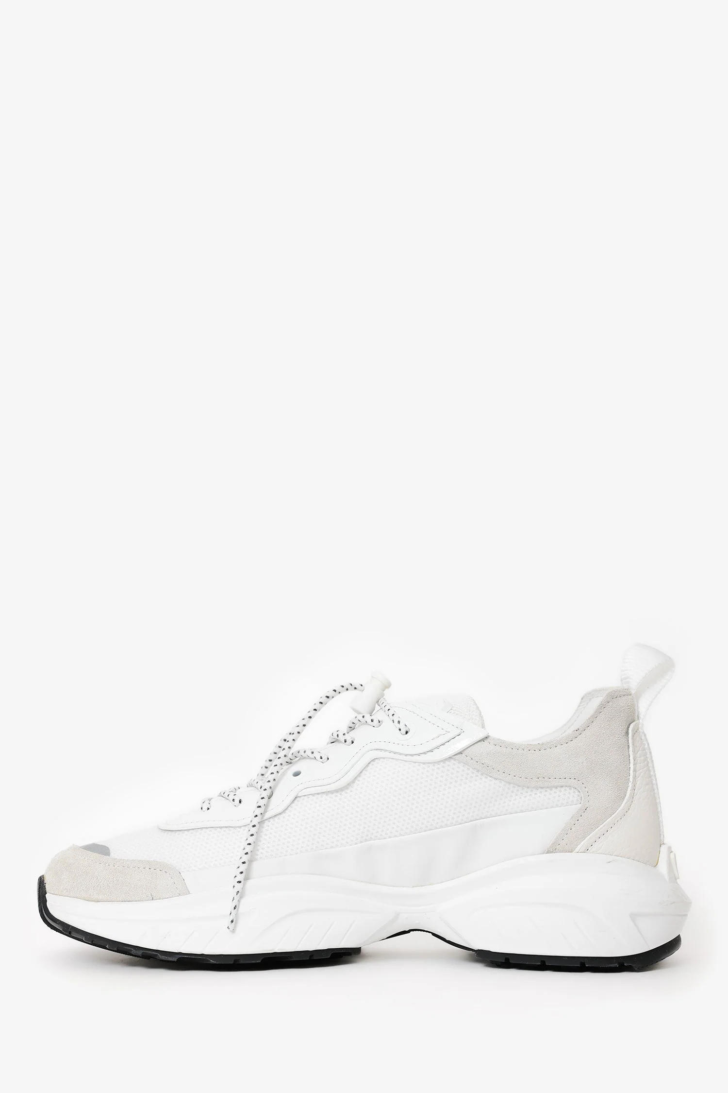 Valentino White VLOGO Shegoes Mesh And Suede Sneakers Size 39 - Image 5