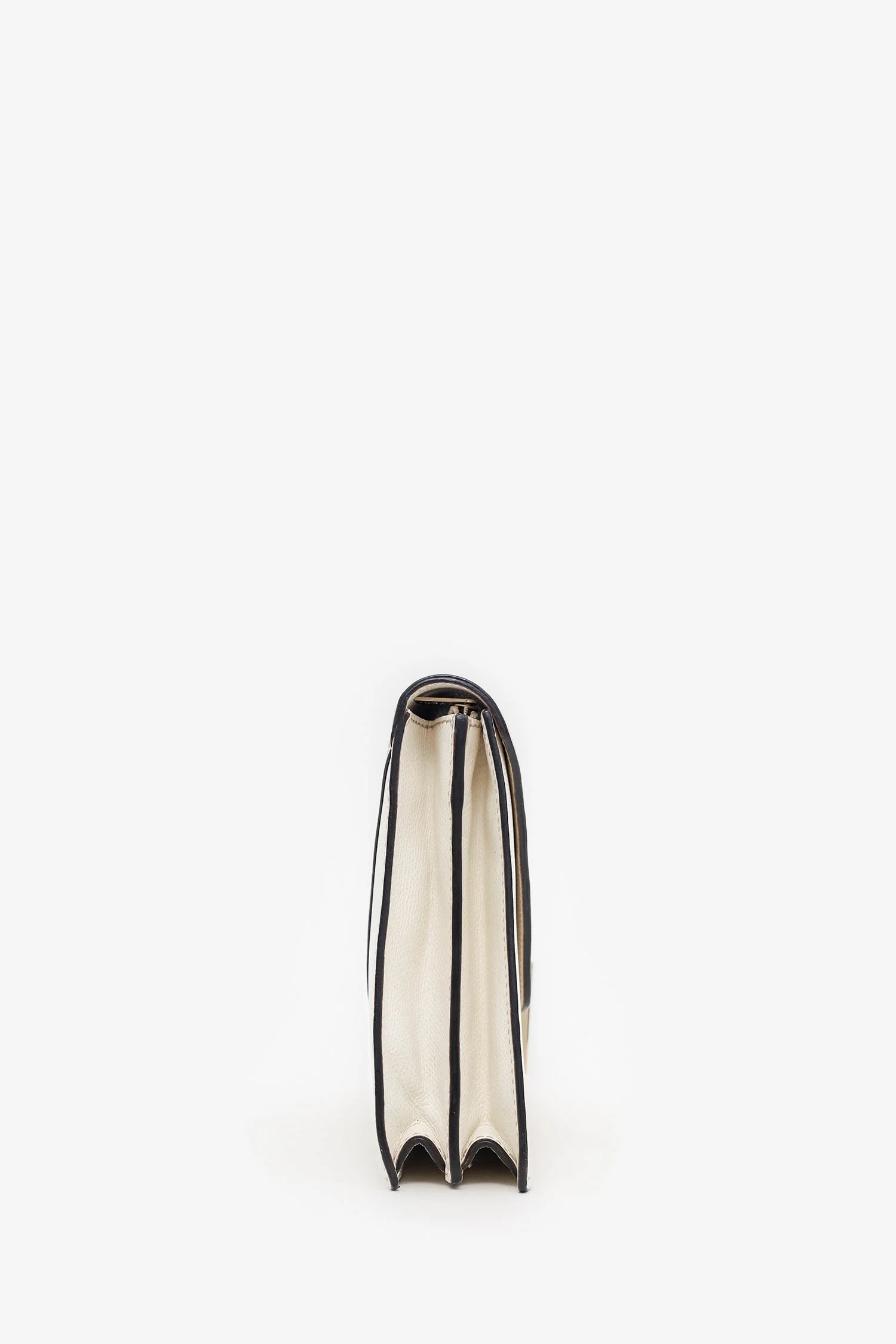 Valextra White Leather Envelope Clutch - Image 3