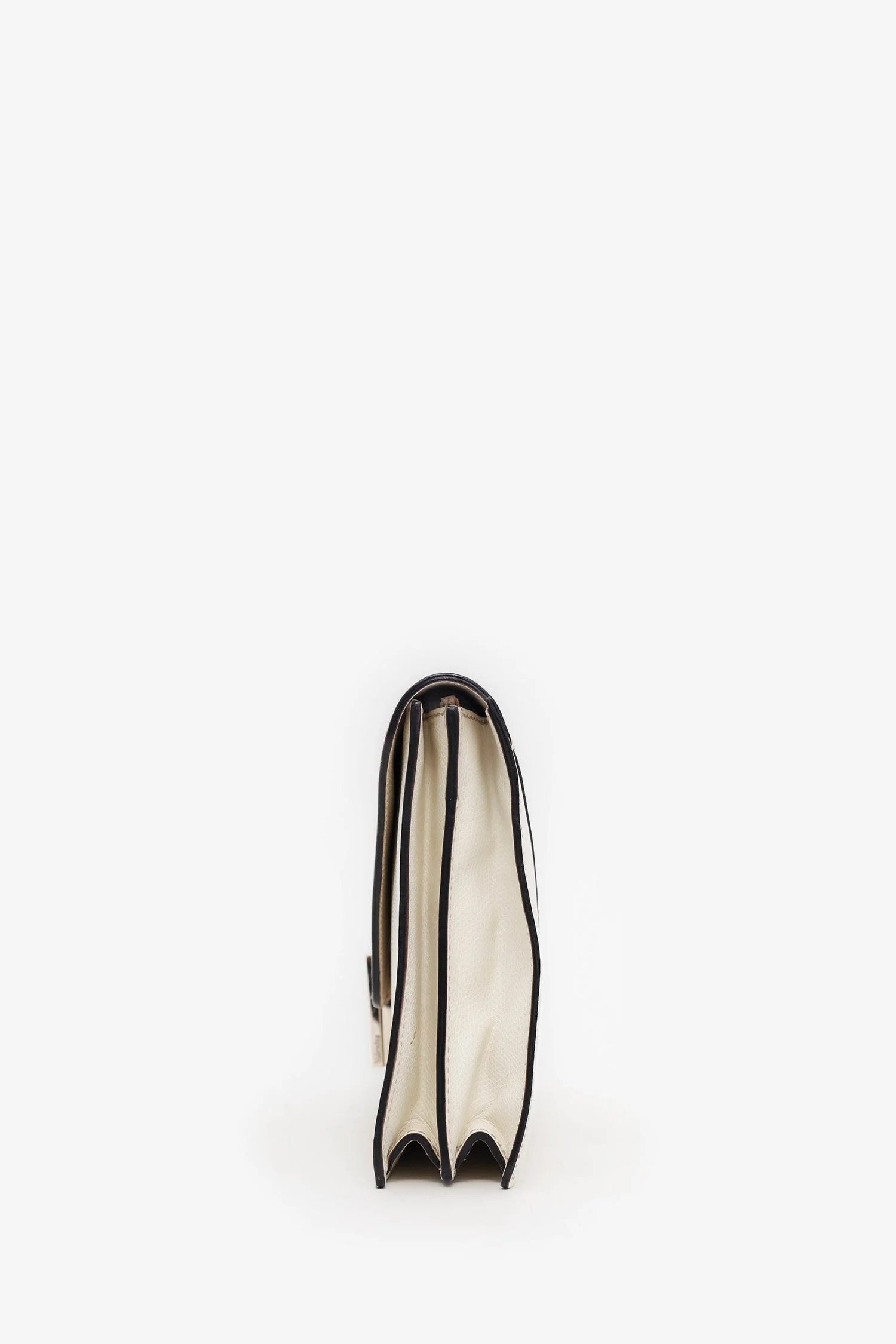 Valextra White Leather Envelope Clutch - Image 4