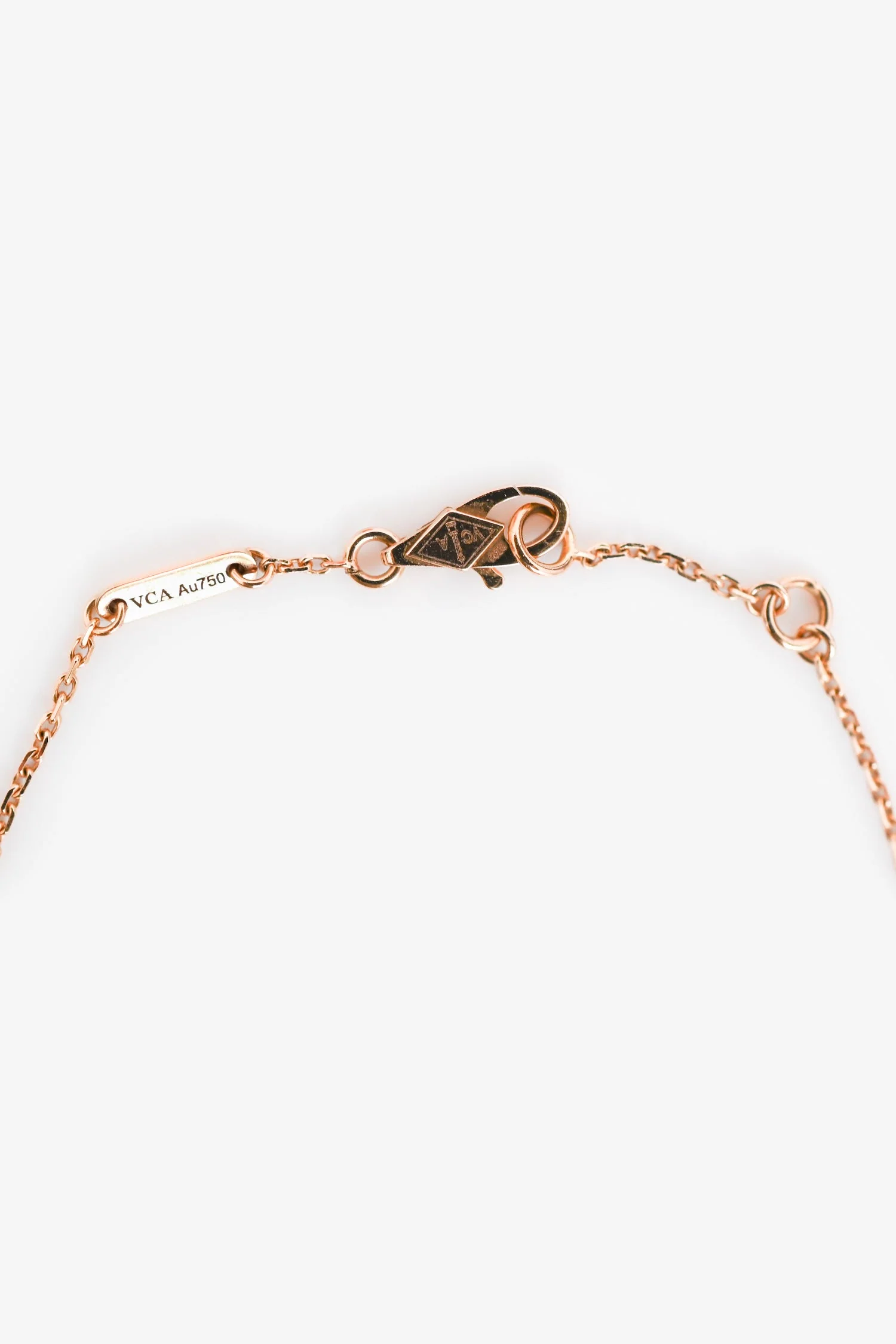 Van Cleef & Arpels 18K Rose Gold/Carnelian Sweet Alhambra Bracelet - Image 3