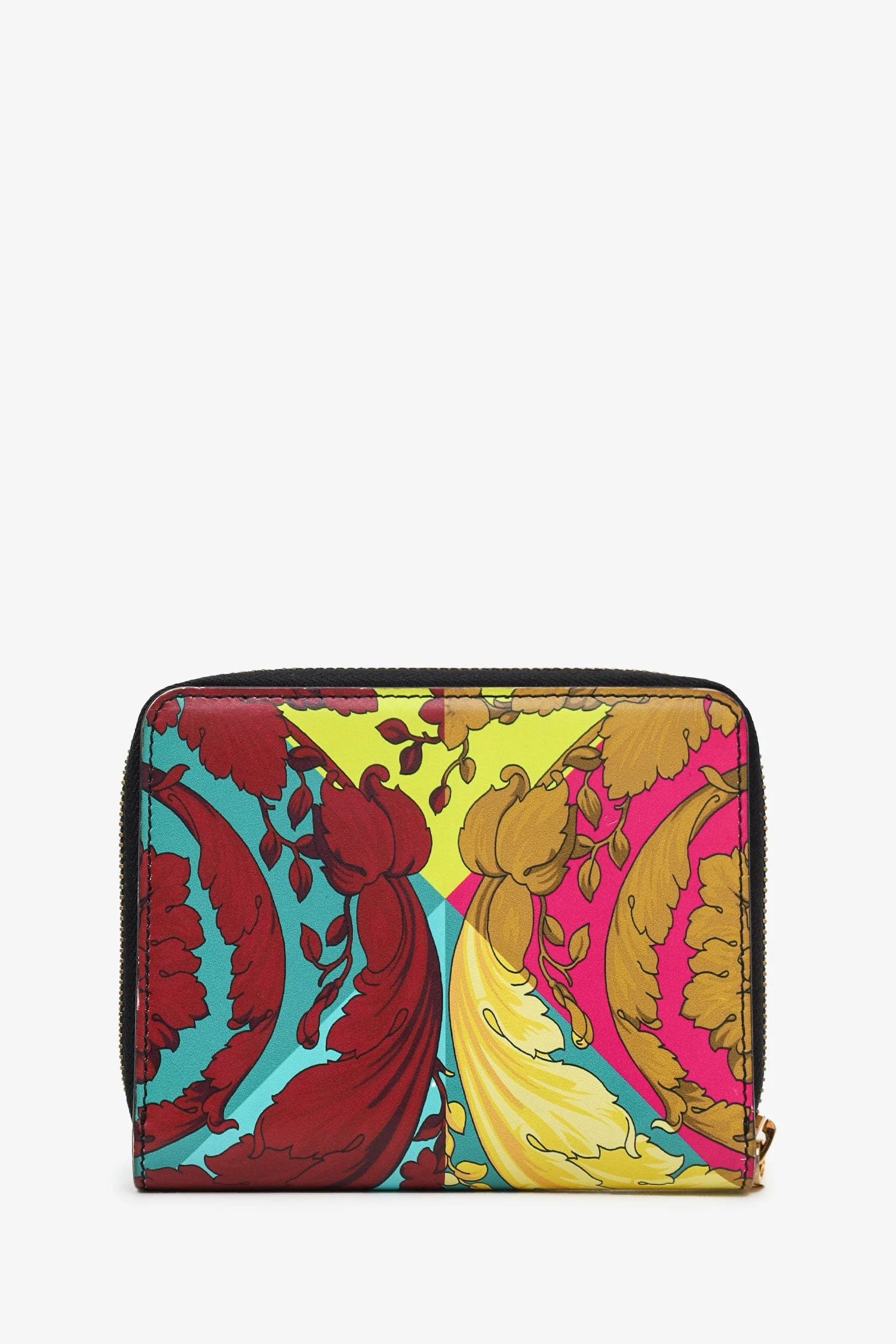 Versace Barocco Print GHW Leather Medusa Zip Wallet - Image 2