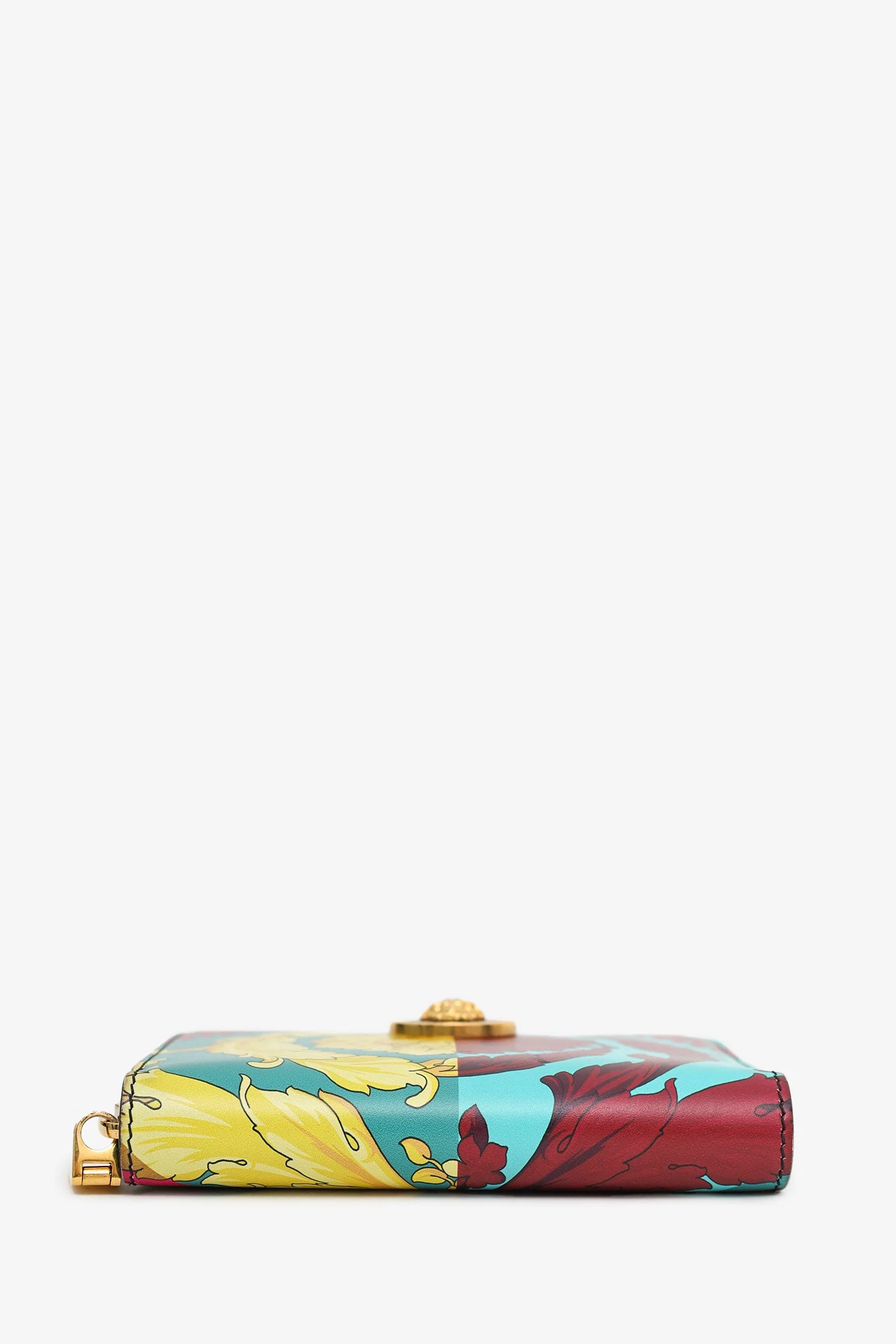Versace Barocco Print GHW Leather Medusa Zip Wallet - Image 5