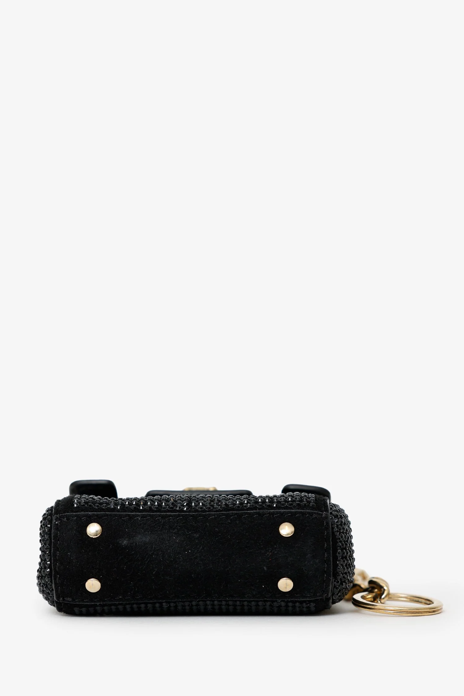 Versace Black Crystal Embellished Medusa Key Pouch - Image 5