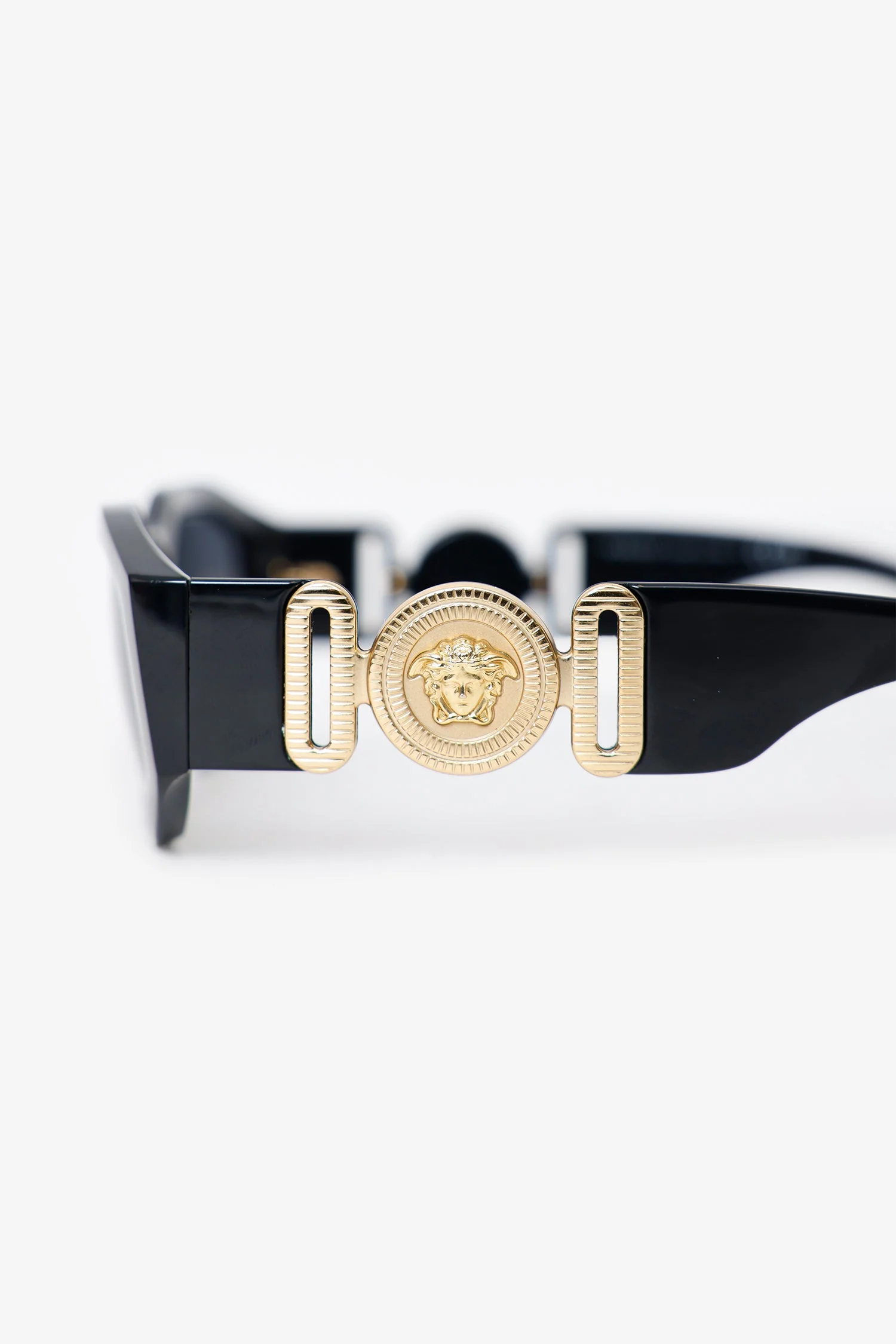 Versace Black Frame Medusa Sunglasses - Image 4