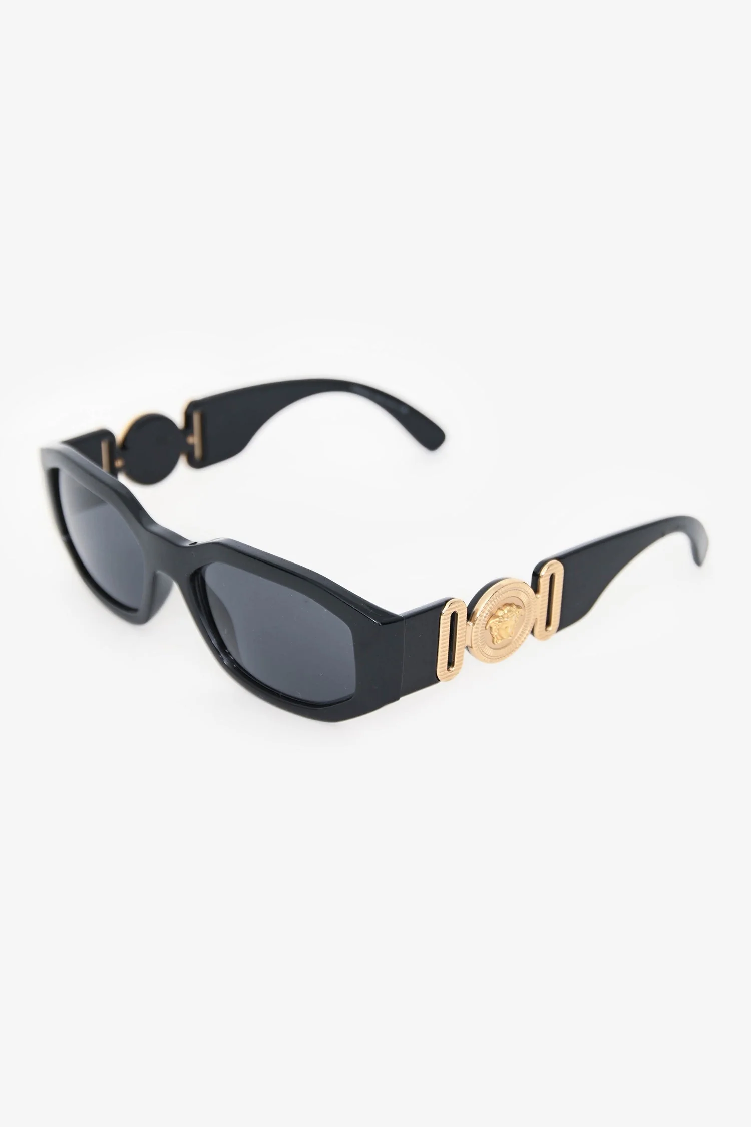 Versace Black/Gold La Medusa Square Sunglasses - Image 2