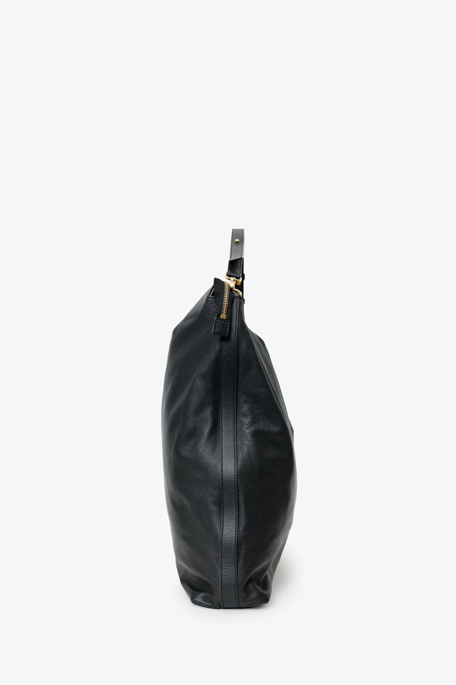 Versace Black Leather Pebbled Leather Medusa Large Hobo Shoulder Bag - Image 4