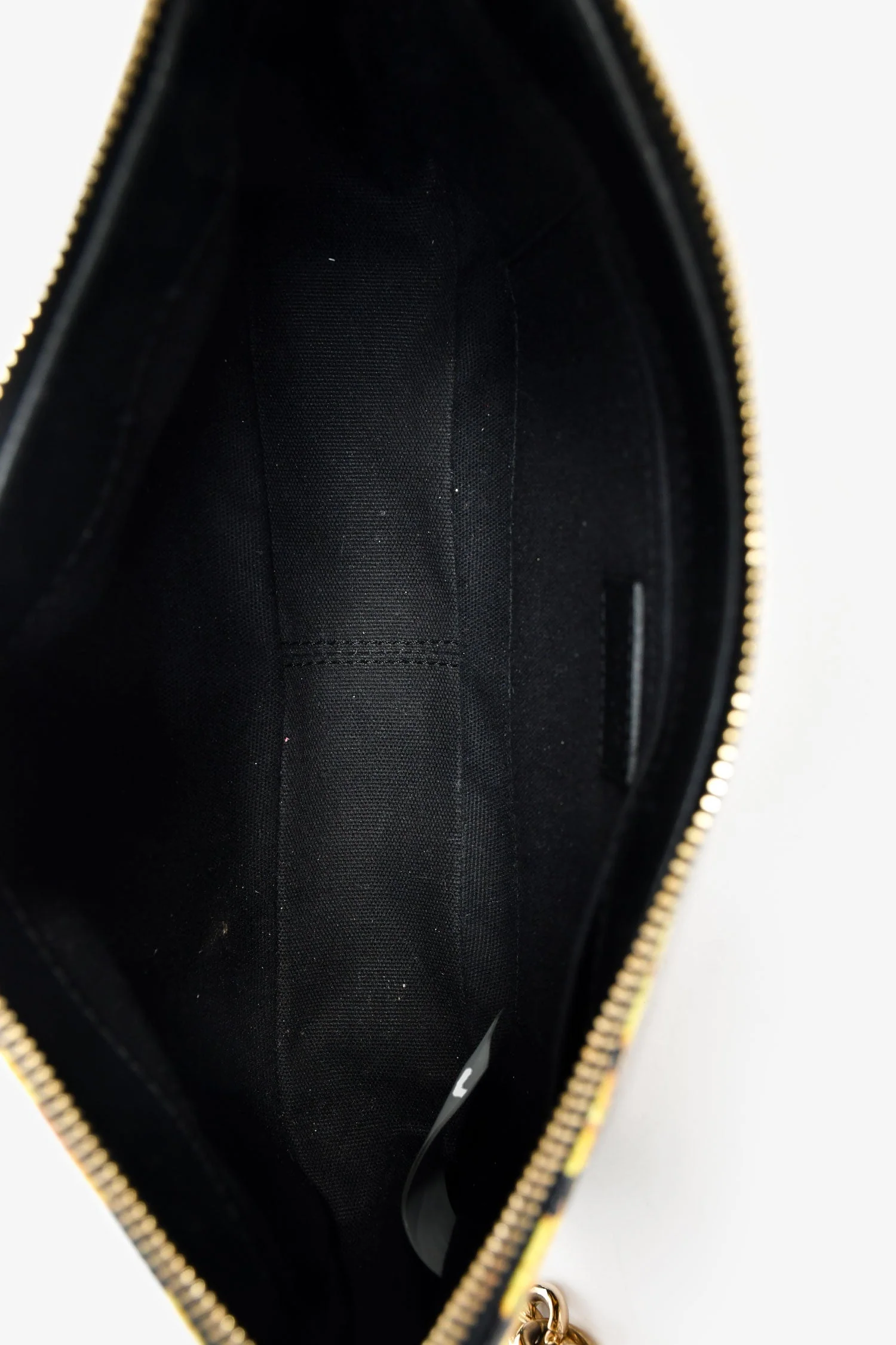 Versace Black/Yellow Leather Medusa Patterned Shoulder Bag - Image 6