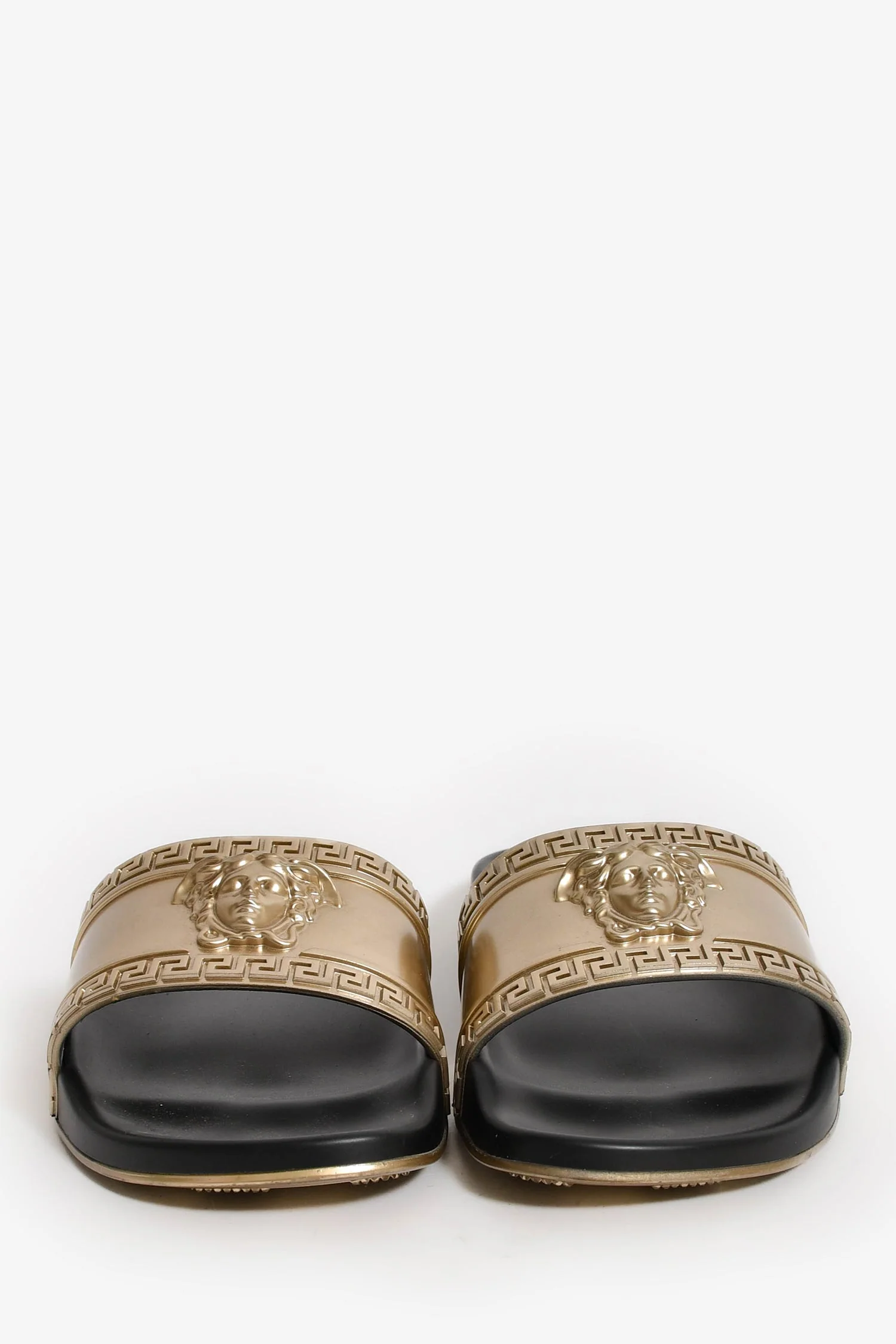Versace Bronze Rubber Medusa Pool Slides Size 42 - Image 3