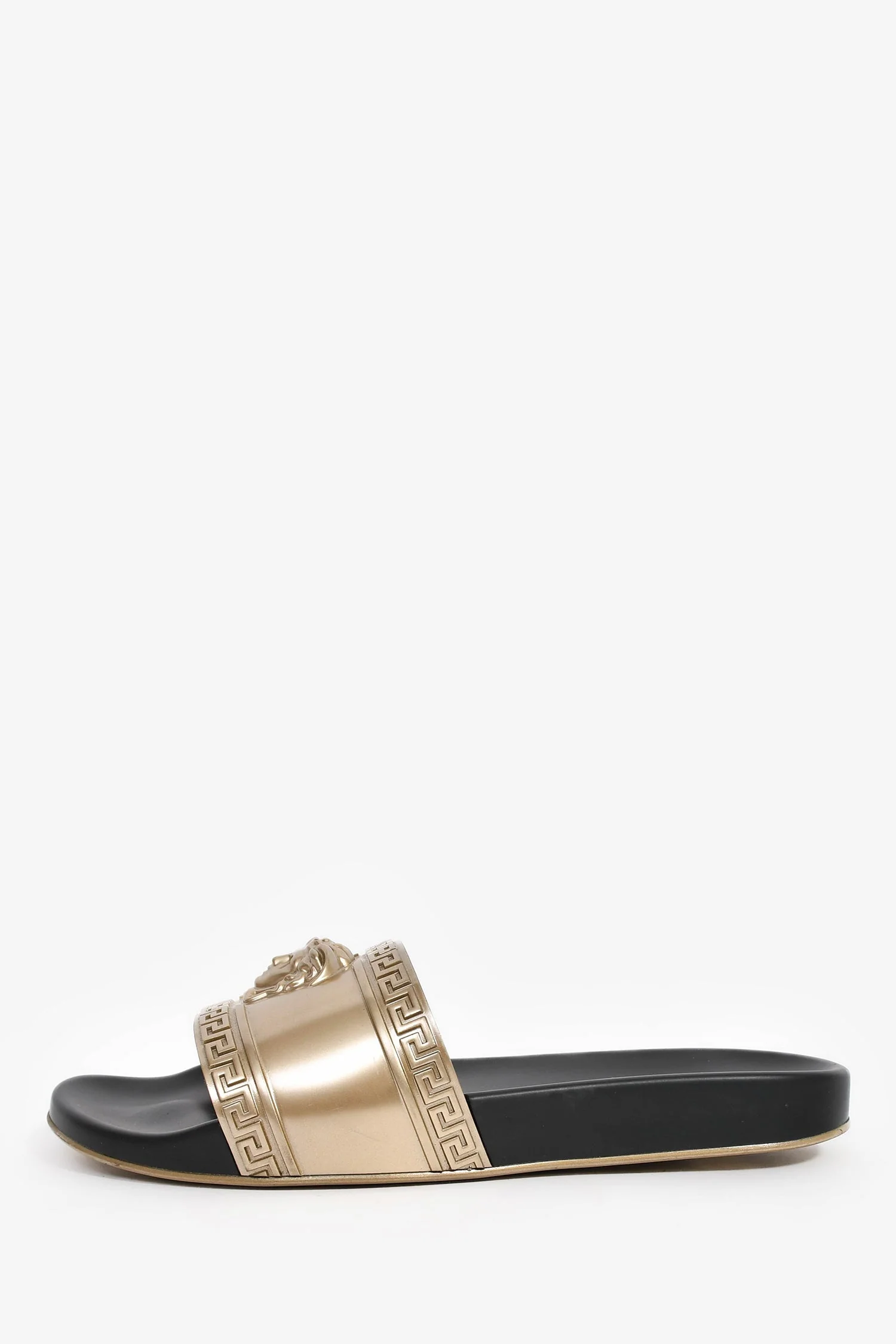 Versace Bronze Rubber Medusa Pool Slides Size 42 - Image 4