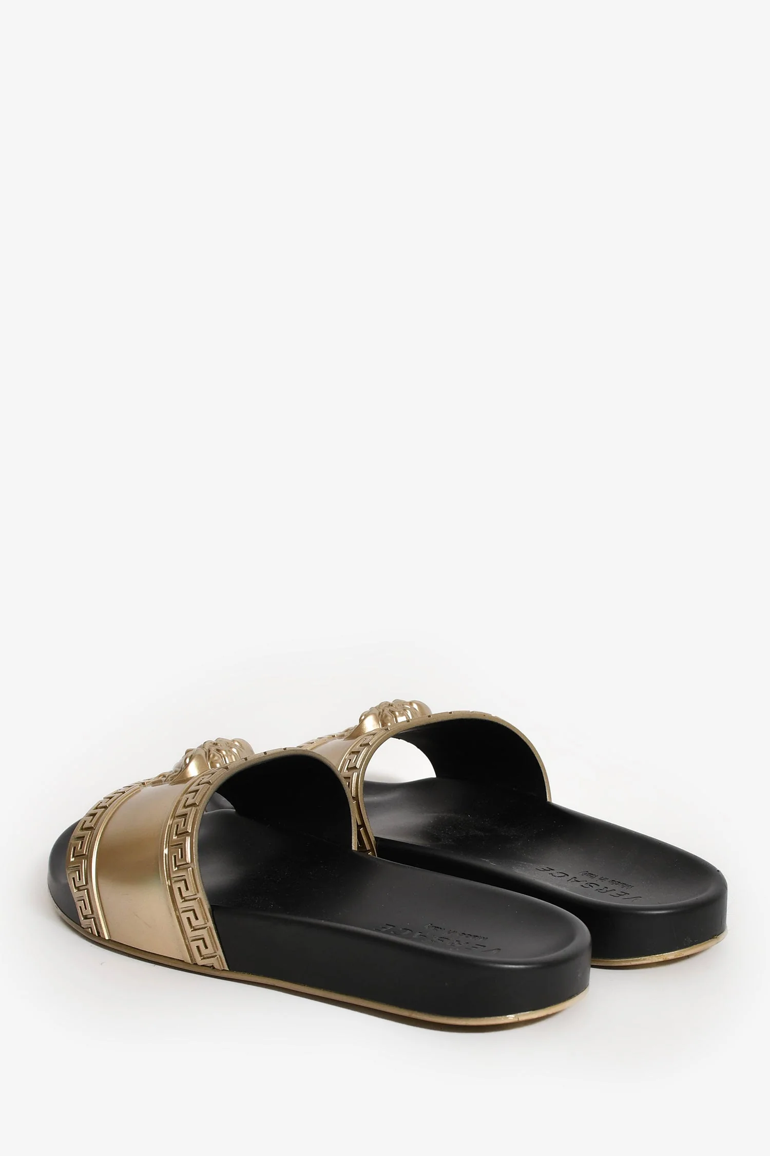 Versace Bronze Rubber Medusa Pool Slides Size 42 - Image 5