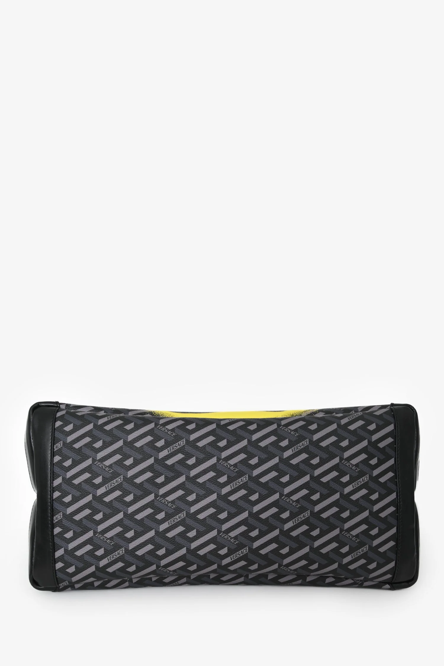 Versace Grey La Greca Canvas Smiley Medusa Tote Bag with Pouch - Image 5