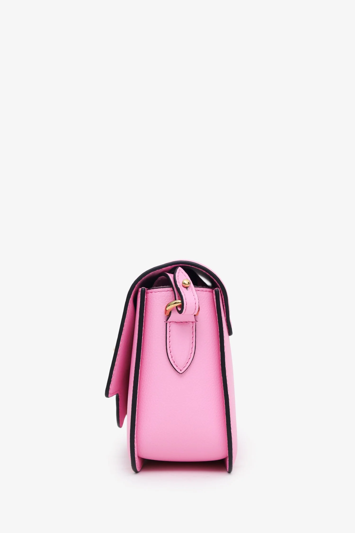 Versace Pink Grained Calfskin La Medusa Shoulder Bag - Image 4