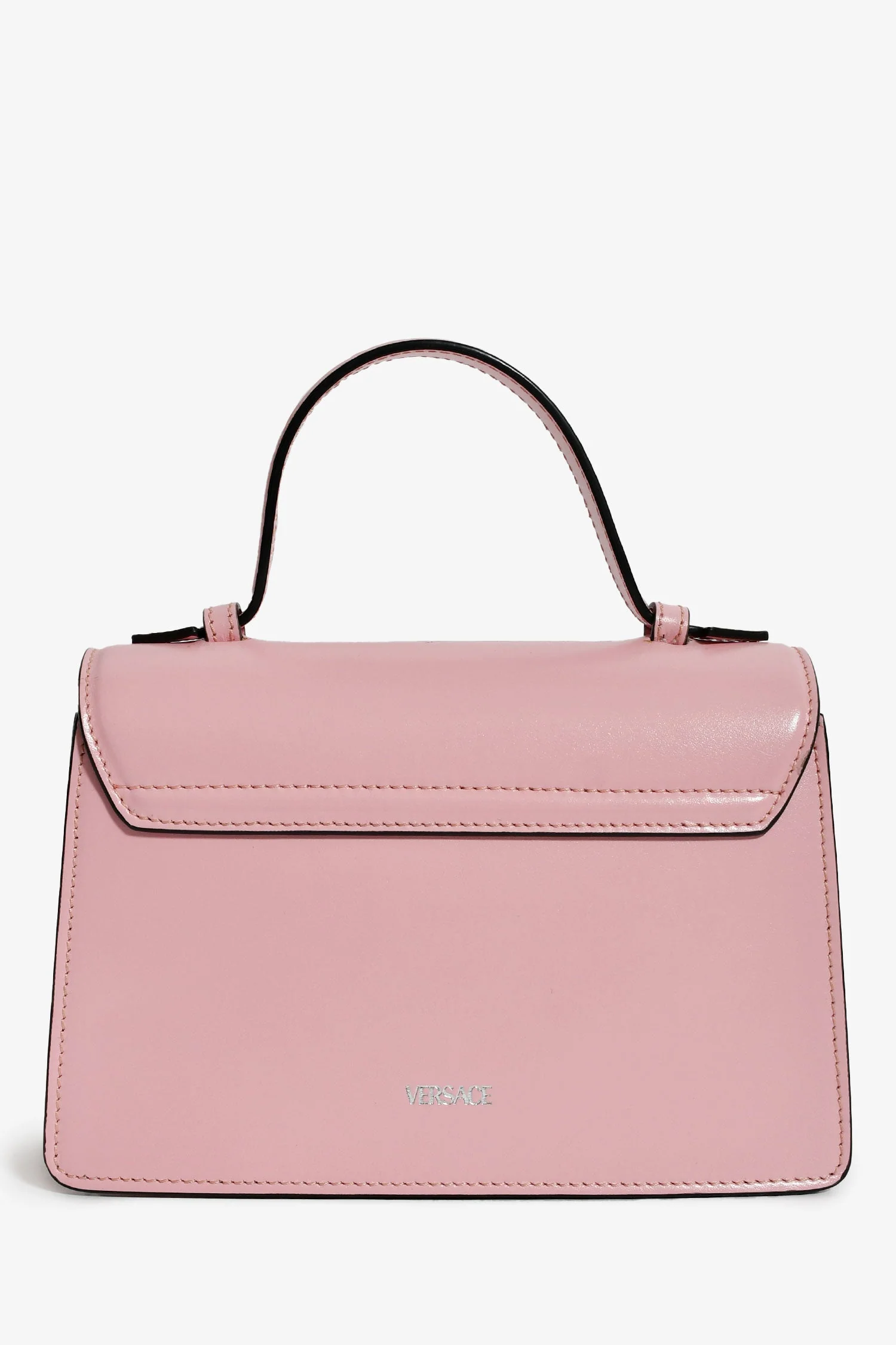 Versace Pink Leather Medusa Top Handle with Strap - Image 2