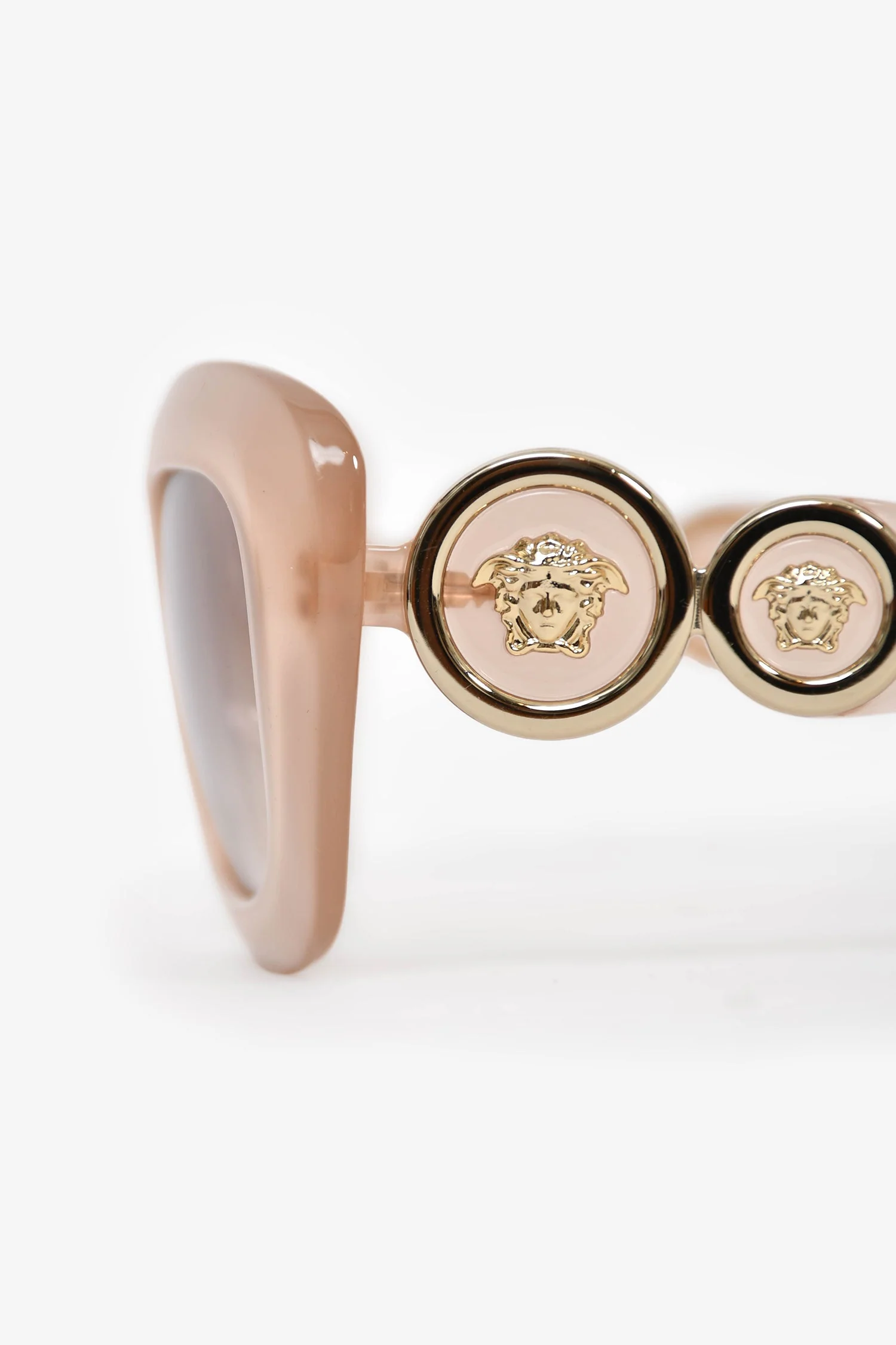 Versace Pink 'Medusa 96' Rectangular Sunglasses - Image 4