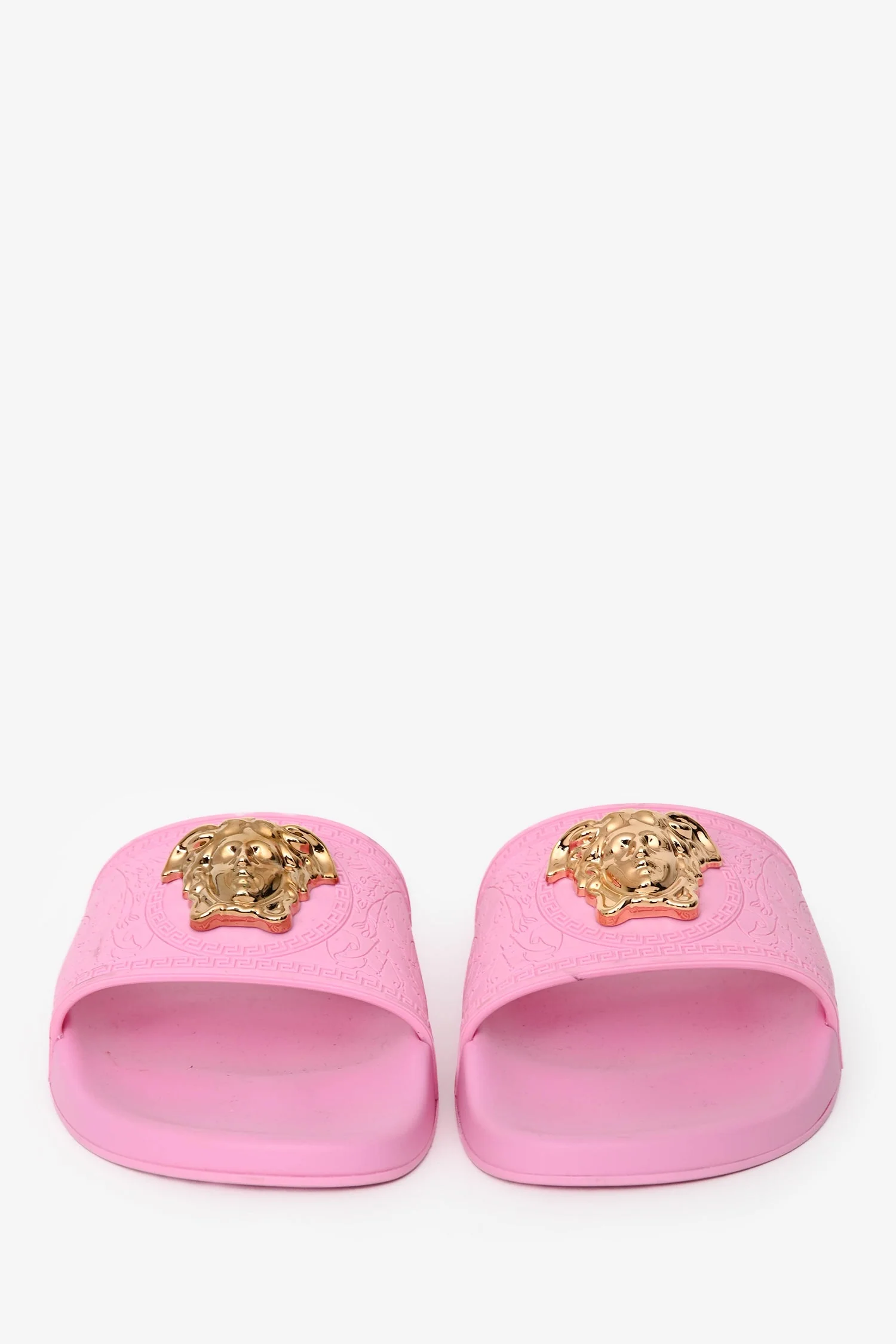 Versace Pink Rubber Medusa Pool Slides Size 41 - Image 3
