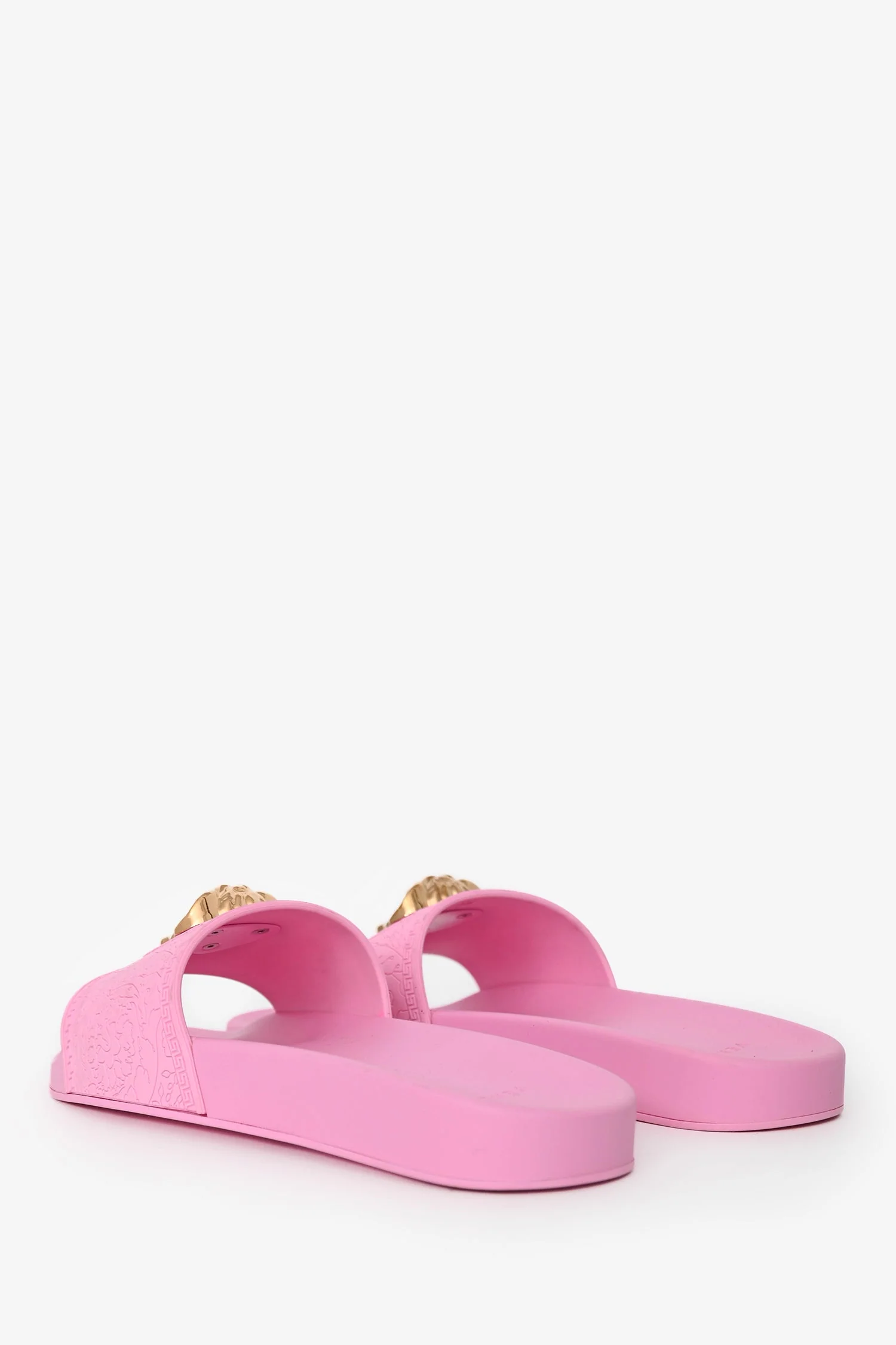 Versace Pink Rubber Medusa Pool Slides Size 41 - Image 4