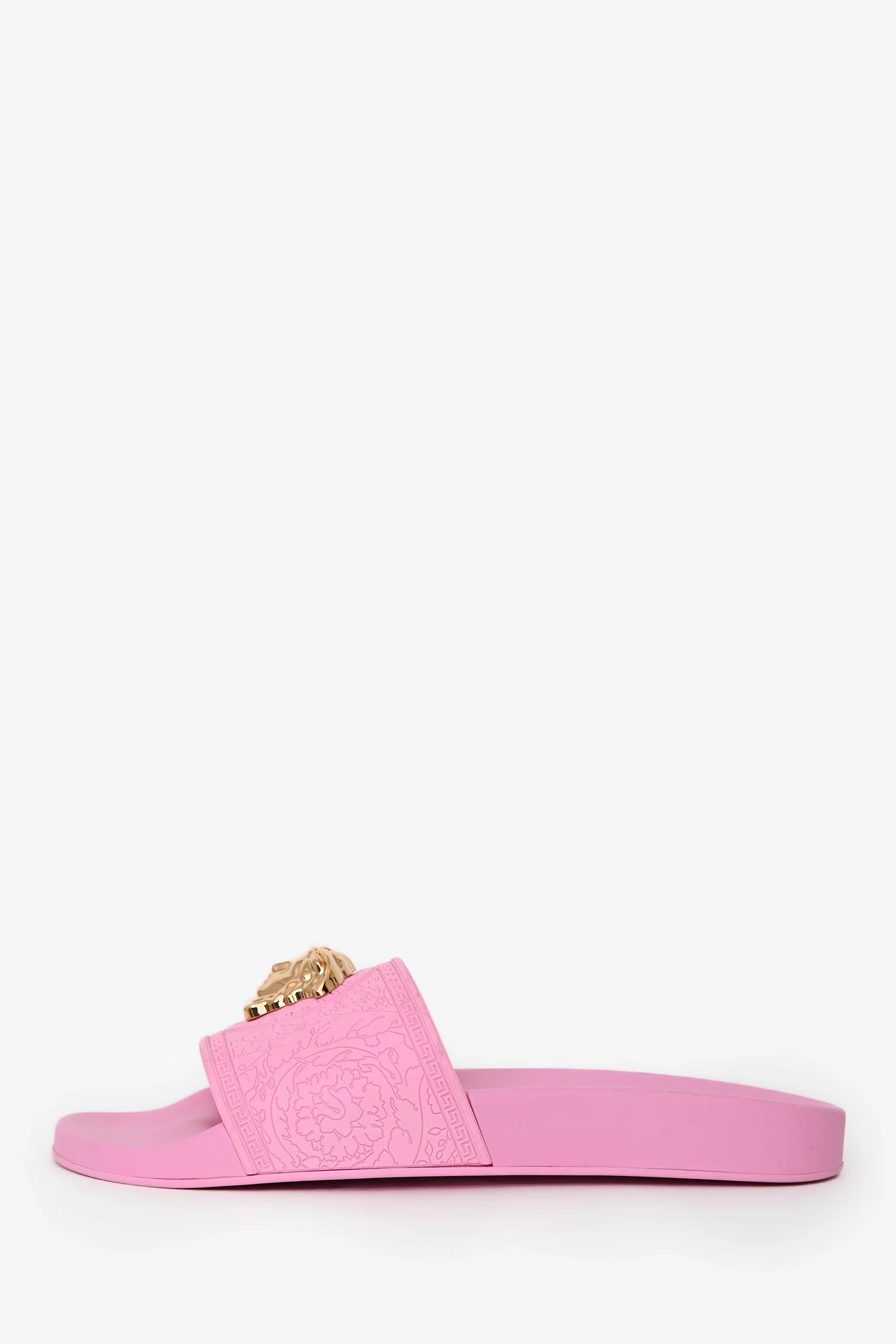 Versace Pink Rubber Medusa Pool Slides Size 41 - Image 5