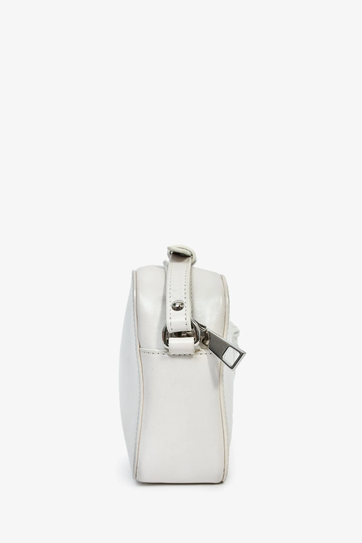 Versace White Leather Medusa Camera Crossbody Bag - Image 3