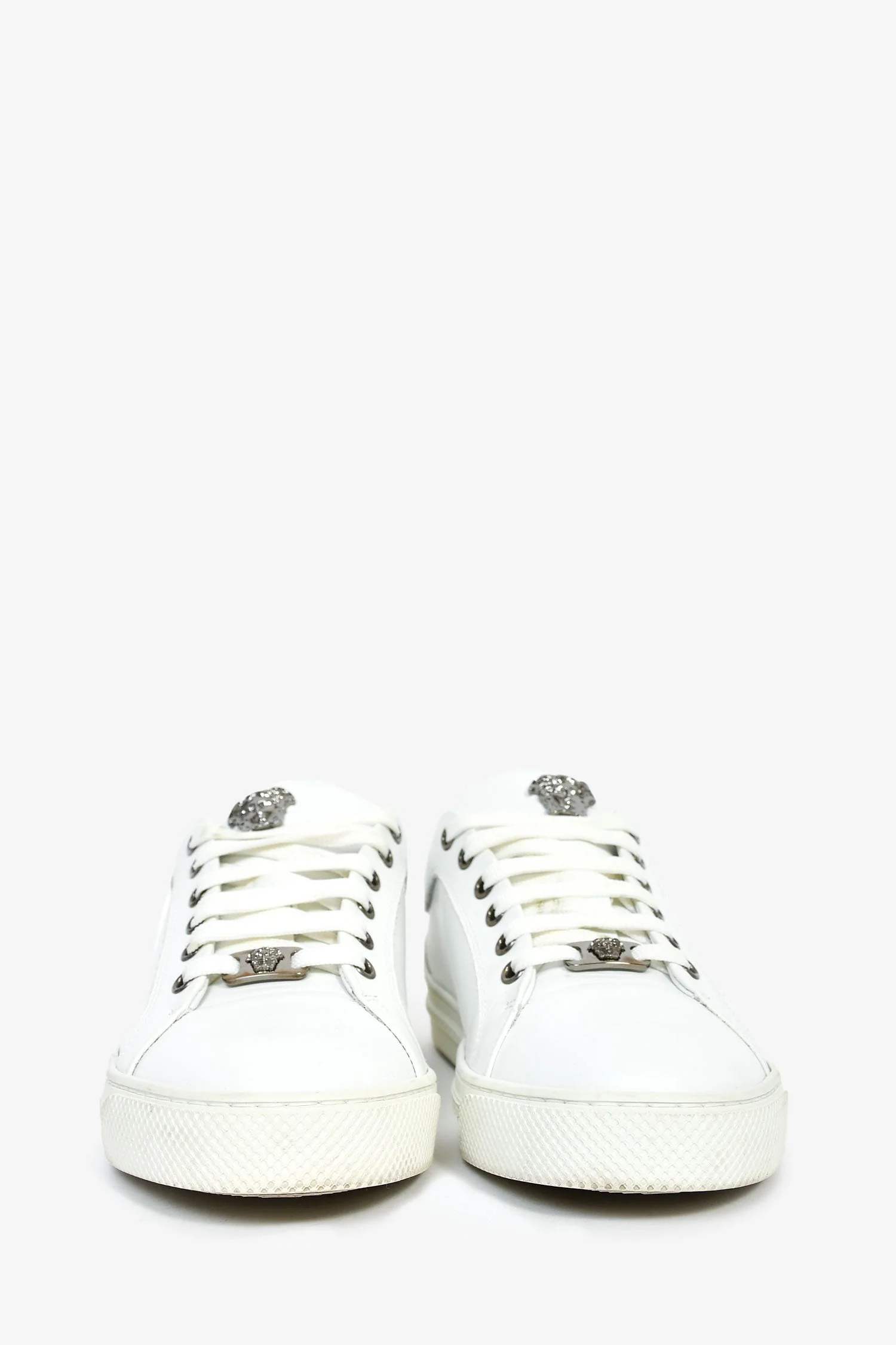Versace White Leather Medusa Sneakers Size 38 Mens - Image 3