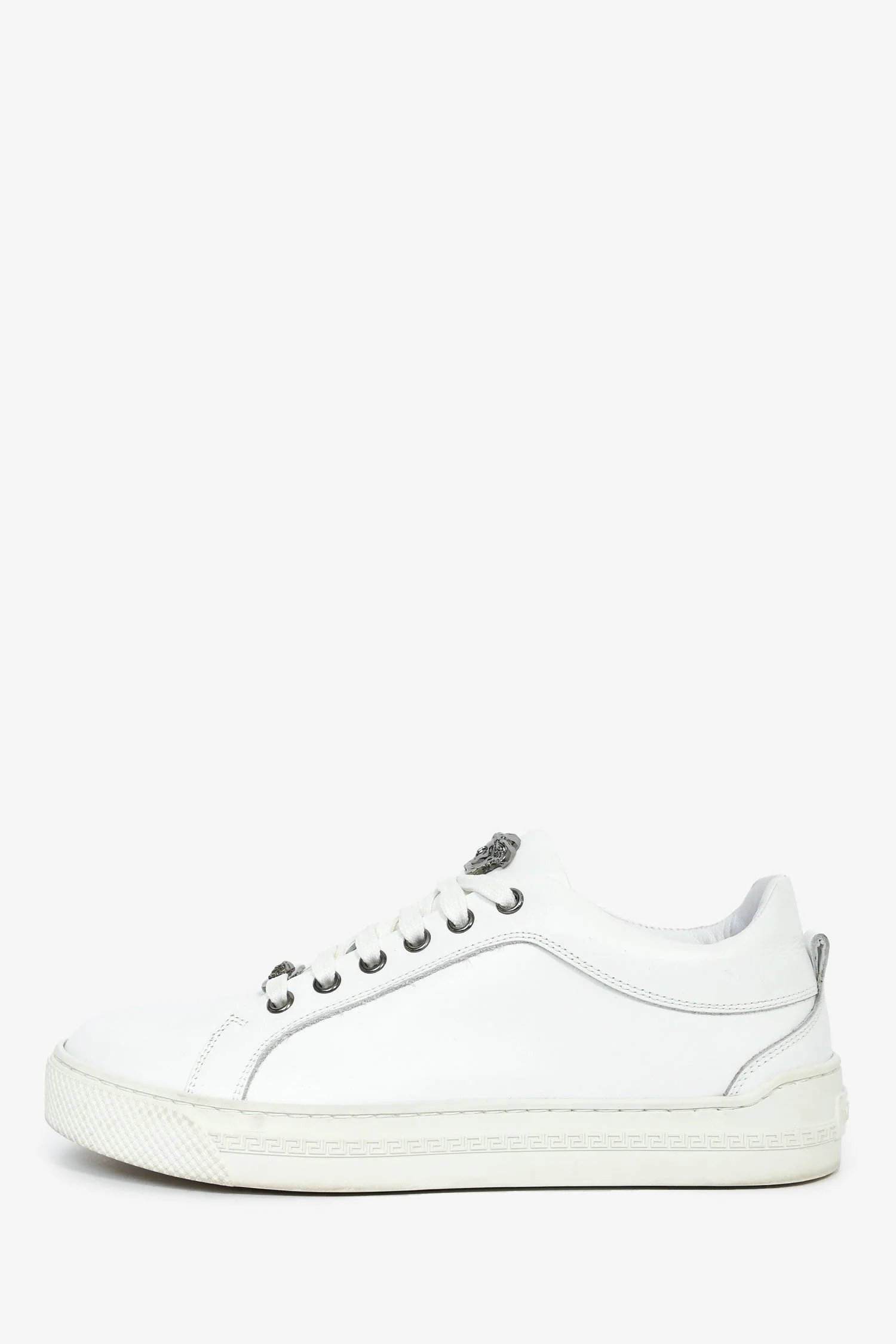 Versace White Leather Medusa Sneakers Size 38 Mens - Image 5