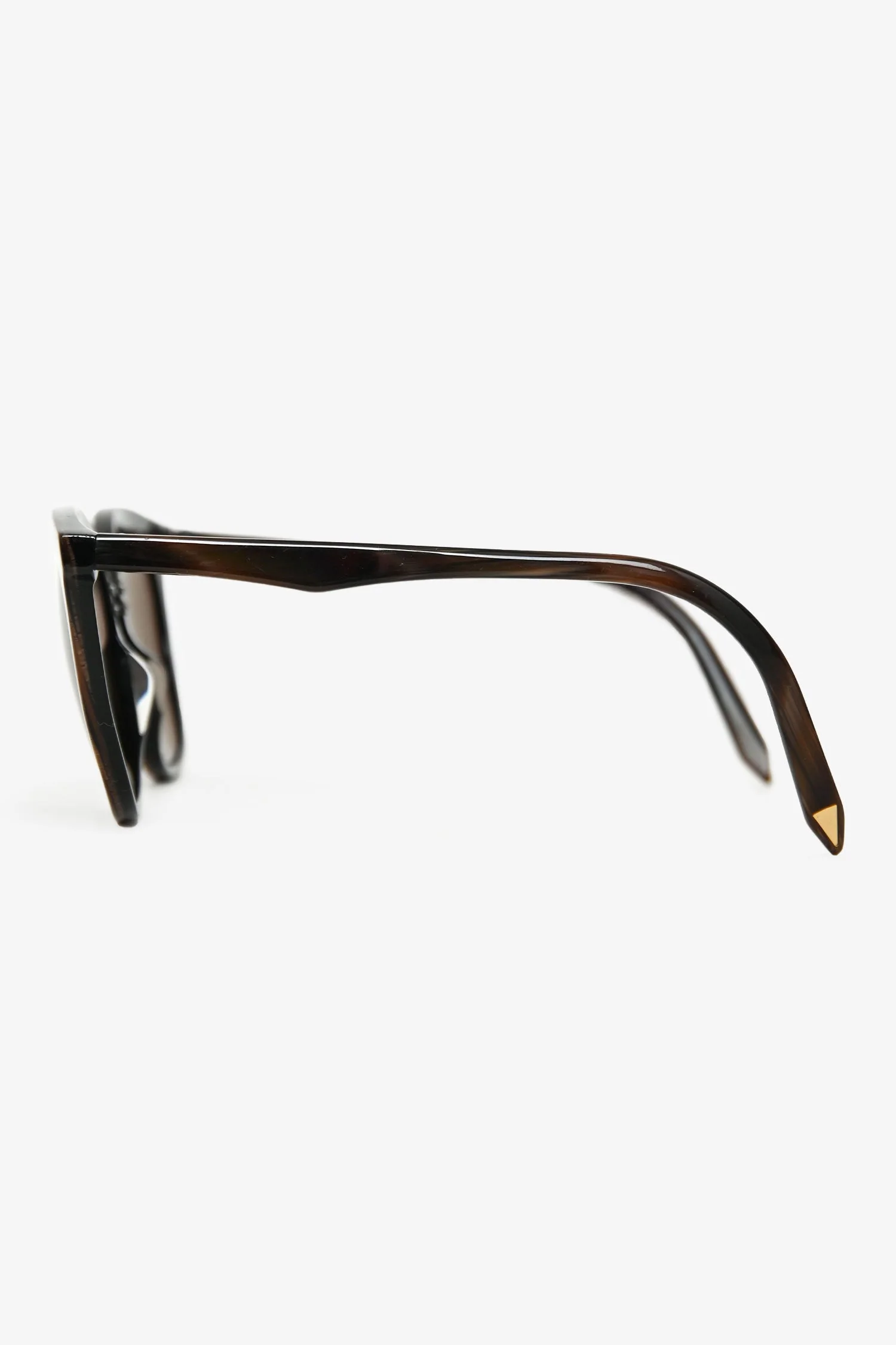 Victoria Beckham Brown Cut Away Kitten Sunglasses - Image 3
