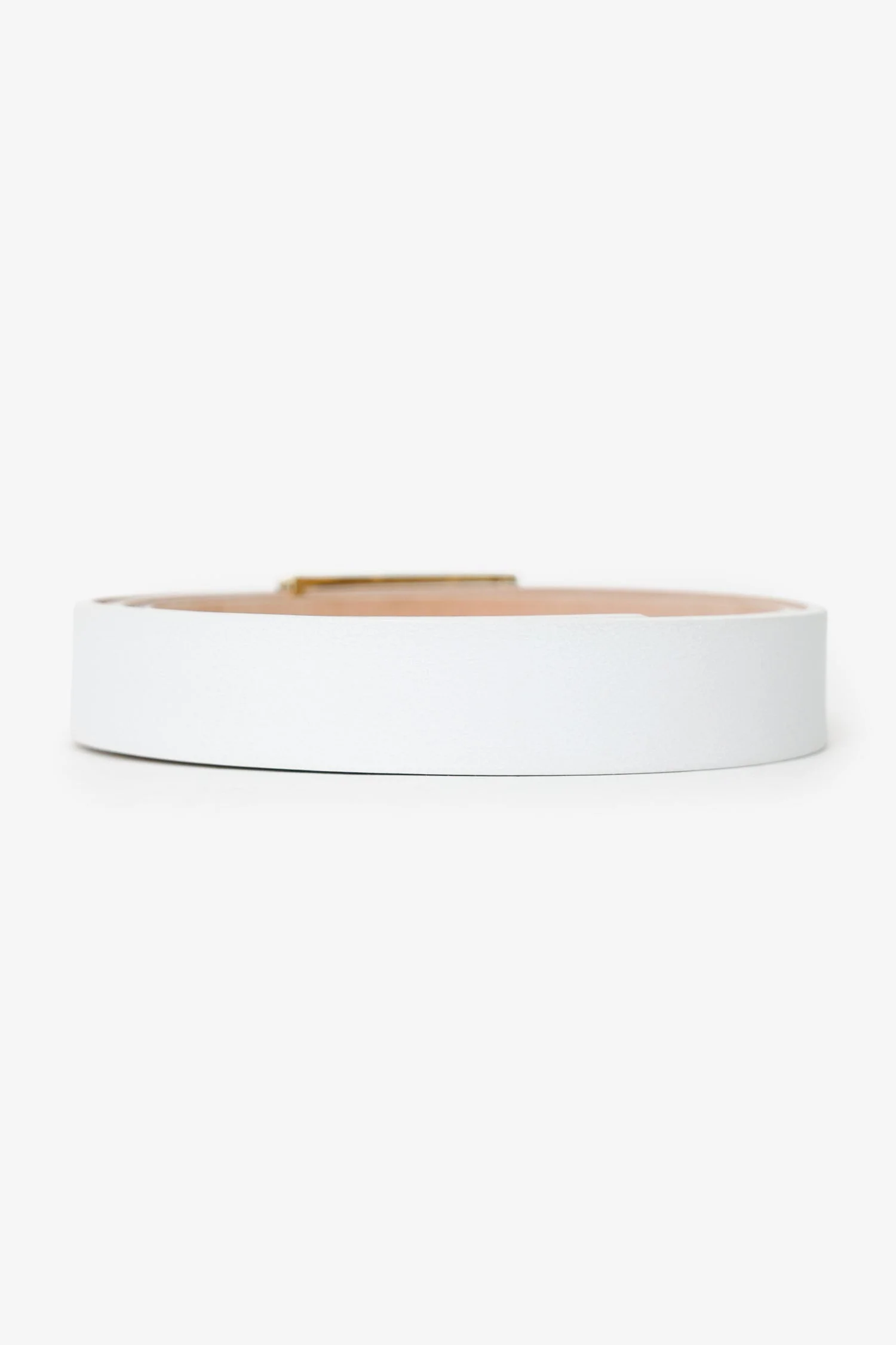 Victoria Beckham White Leather Logo Buckle Belt Size L - Image 3