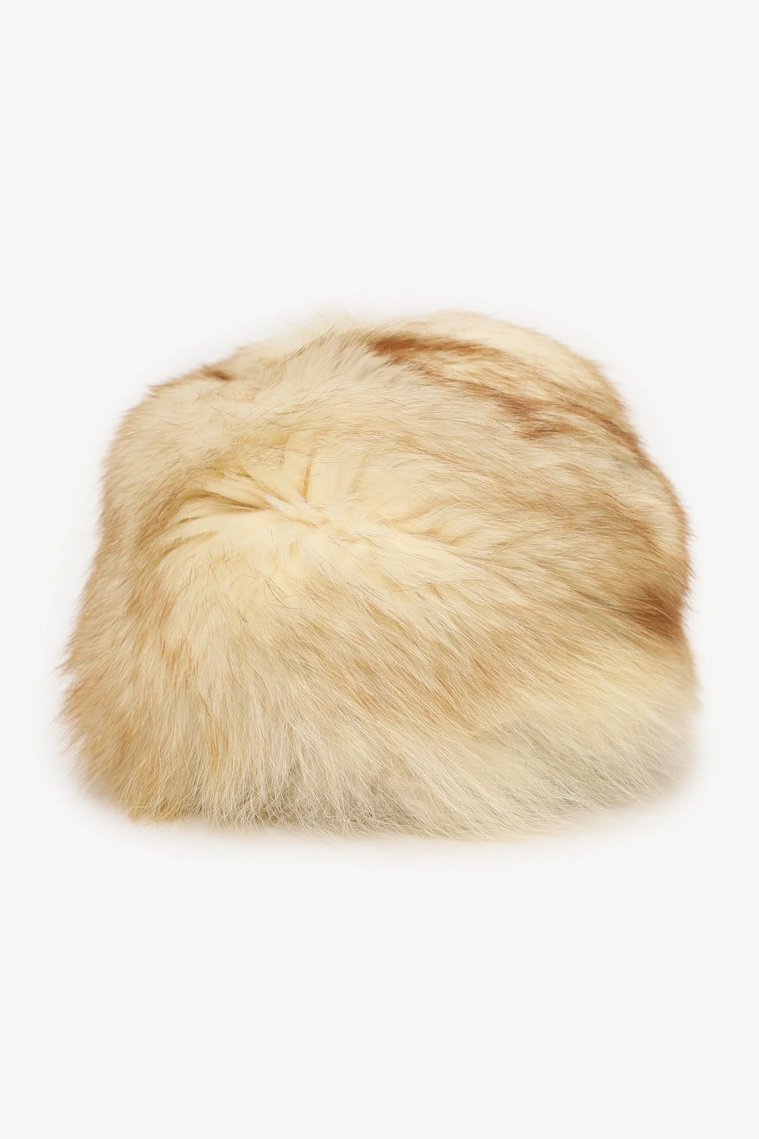 Vintage Brown Fox Fur Hat Estimated Size L - Image 4